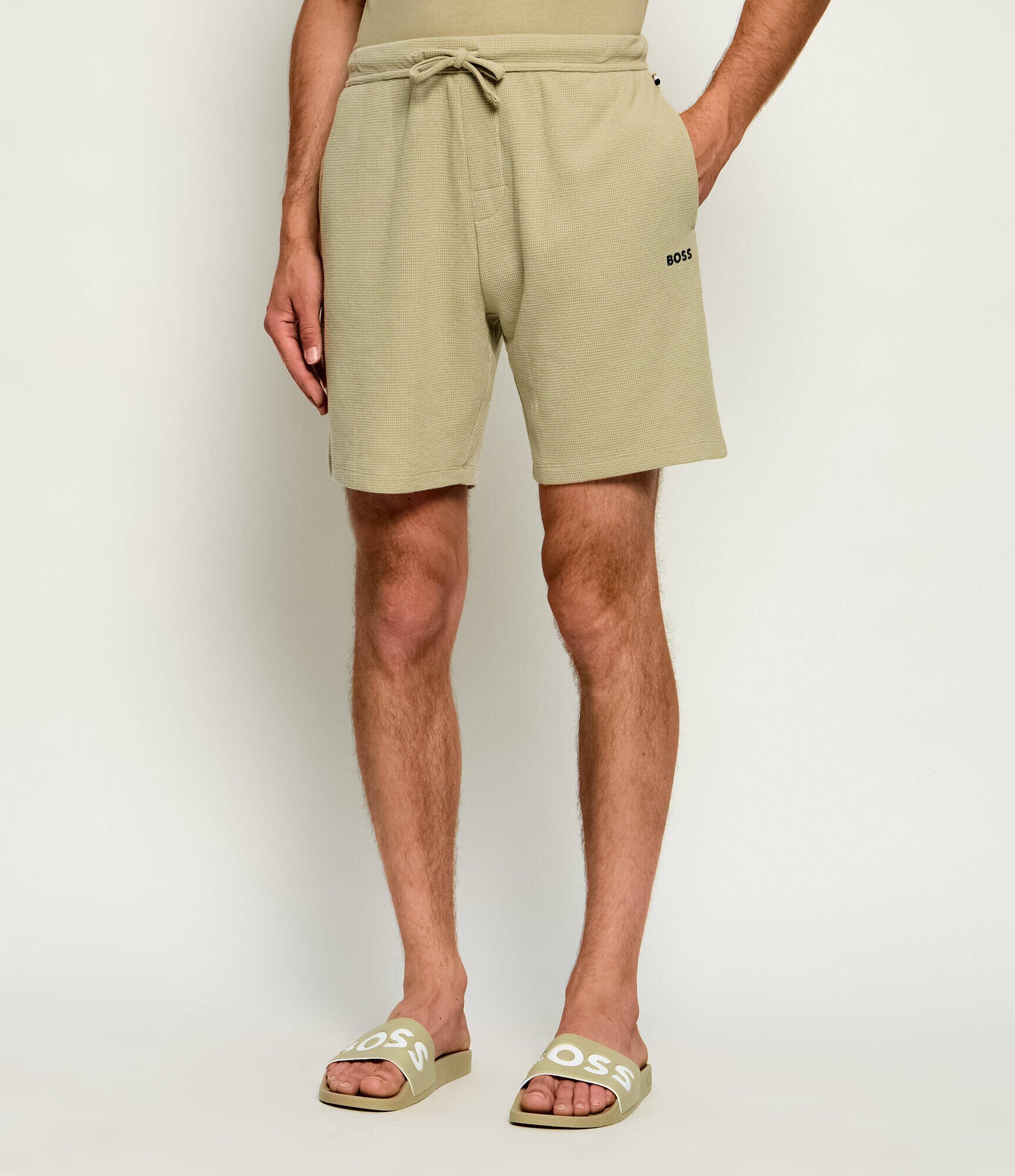 BOSS Black Pantaloni scurți Waffle | regular fit