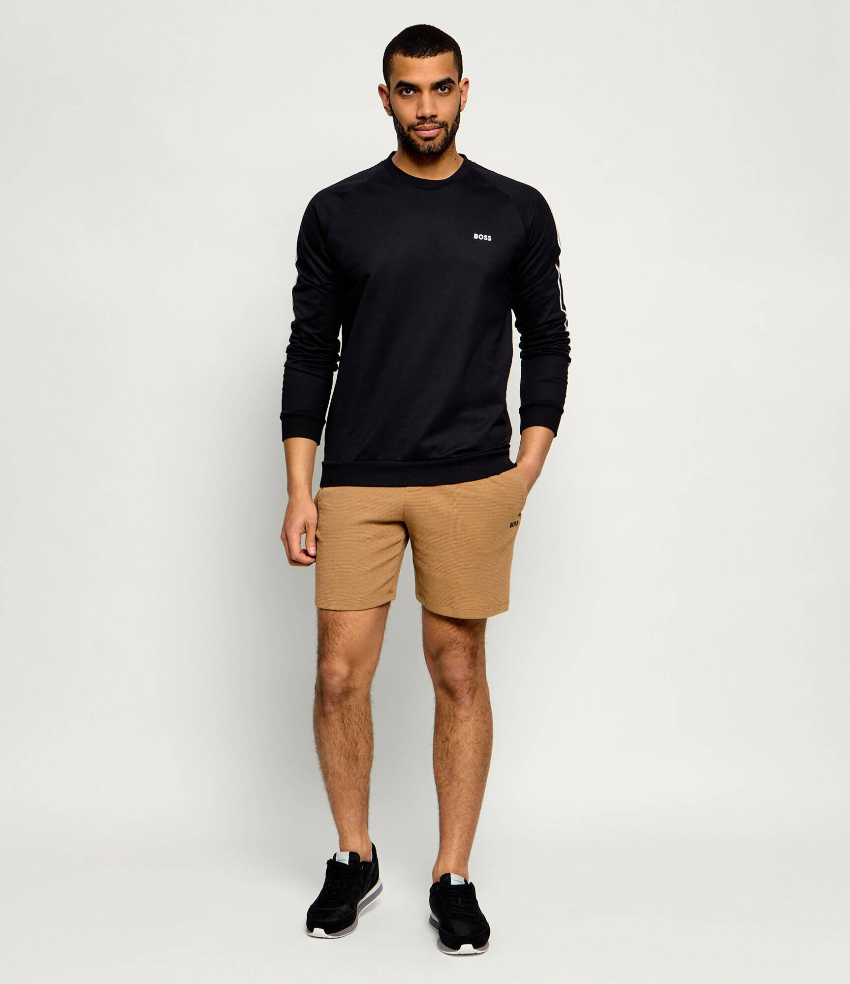 BOSS Black Pantaloni scurți Waffle | regular fit
