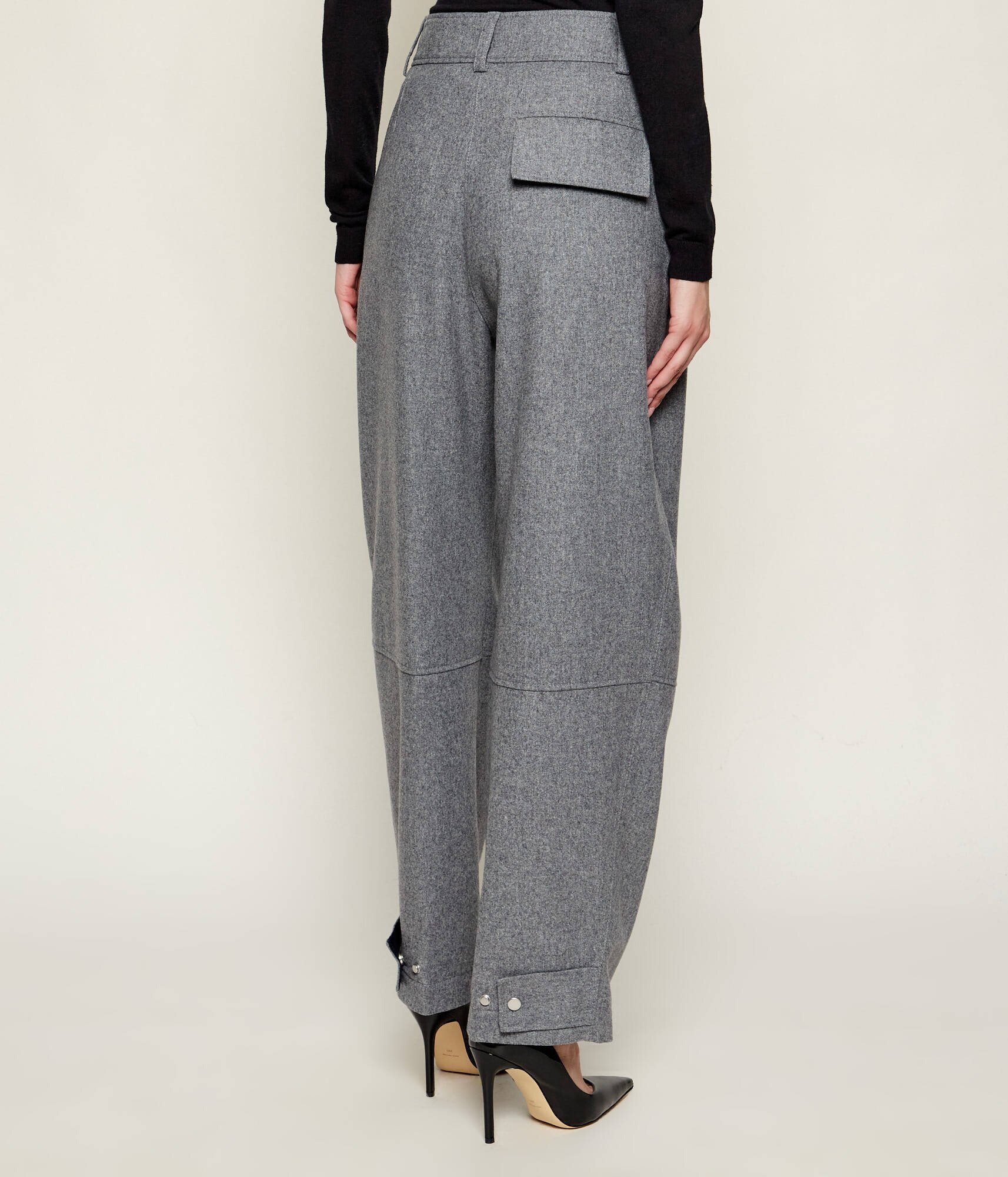 BOSS Black Pantaloni Telarana | Relaxed fit cu adaos de lână