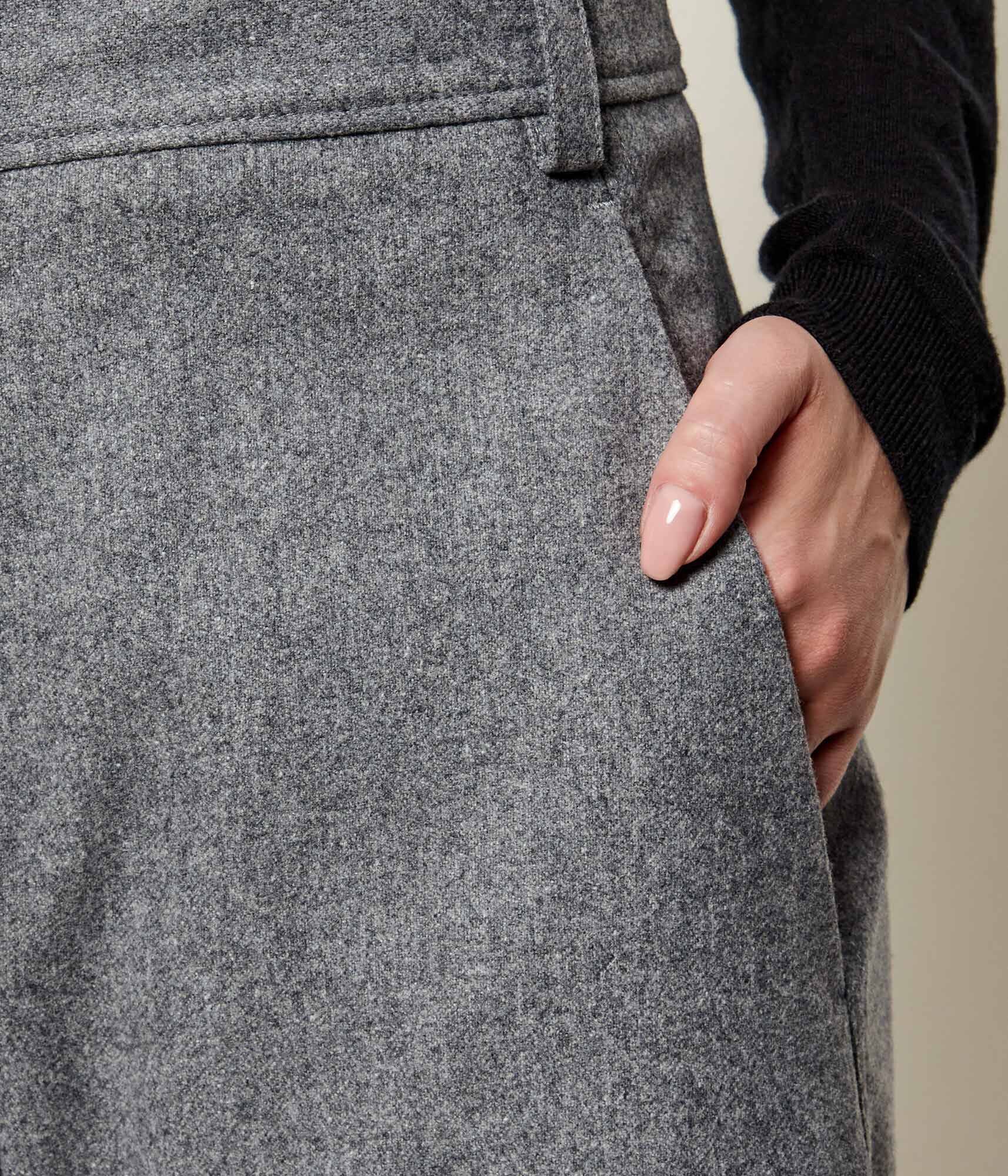 BOSS Black Pantaloni Telarana | Relaxed fit cu adaos de lână