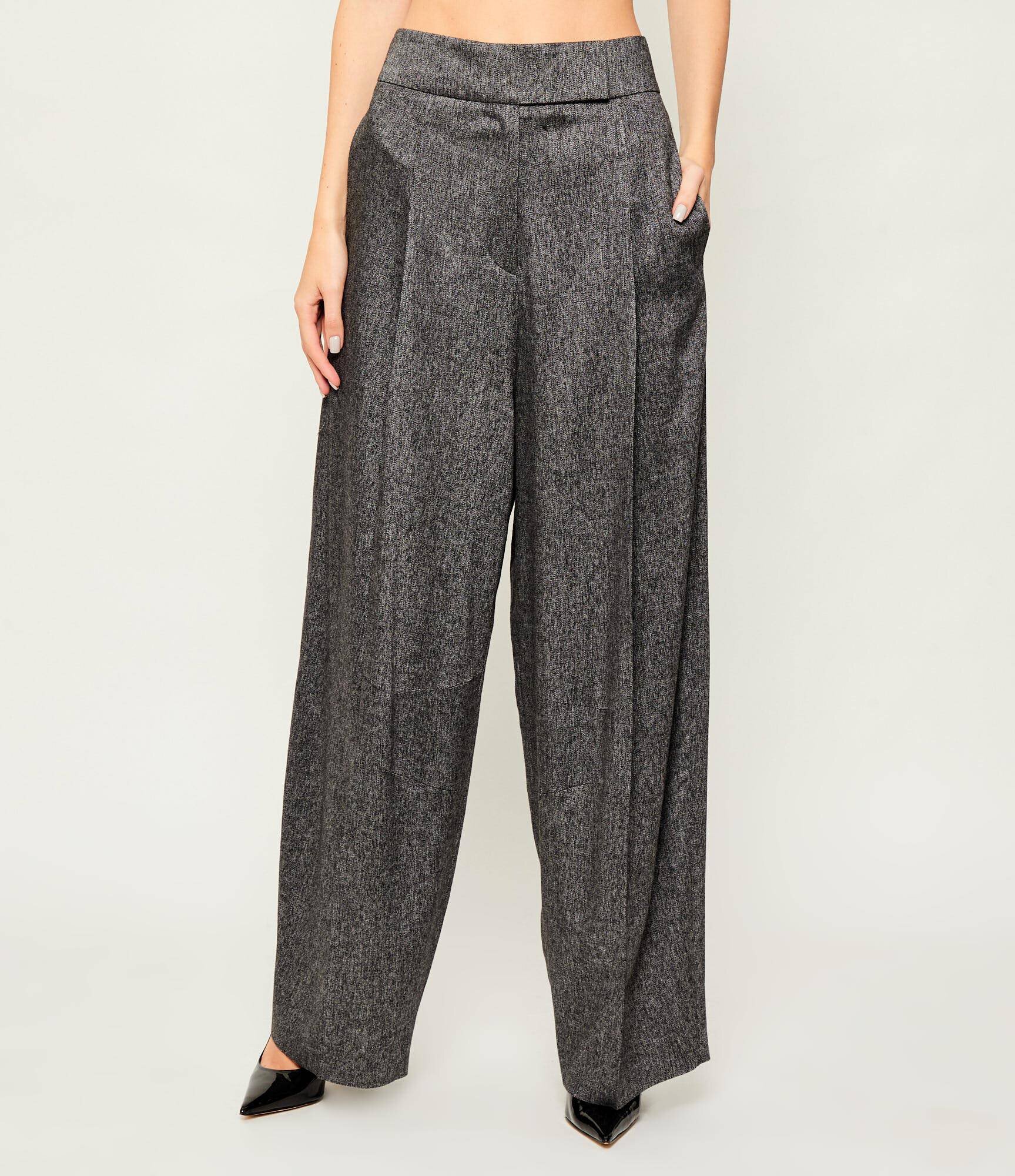 BOSS Black Pantaloni Telda | Oversize fit cu adaos de lână