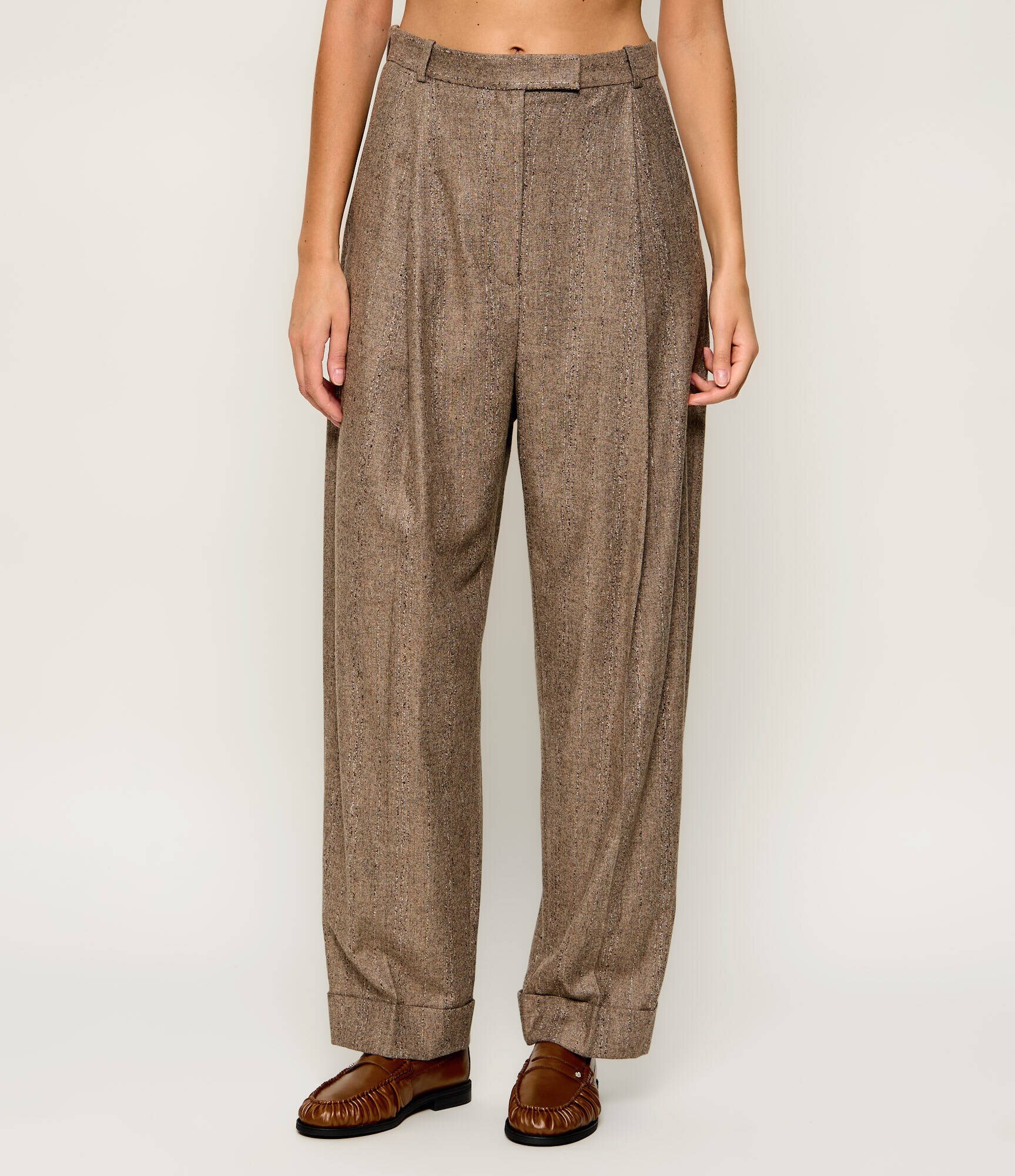 BOSS Black Pantaloni Tornara | Relaxed fit cu adaos de lână