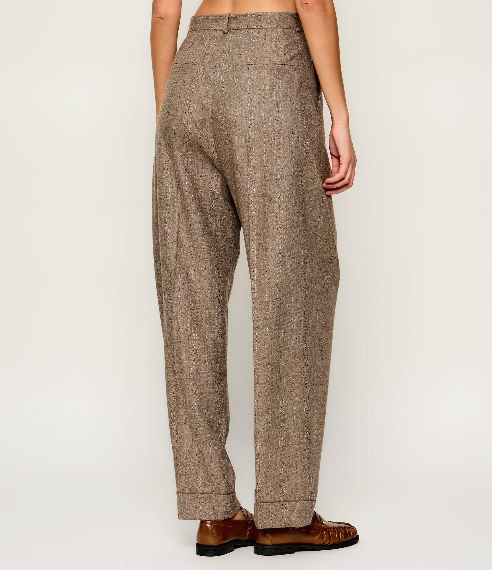 BOSS Black Pantaloni Tornara | Relaxed fit cu adaos de lână