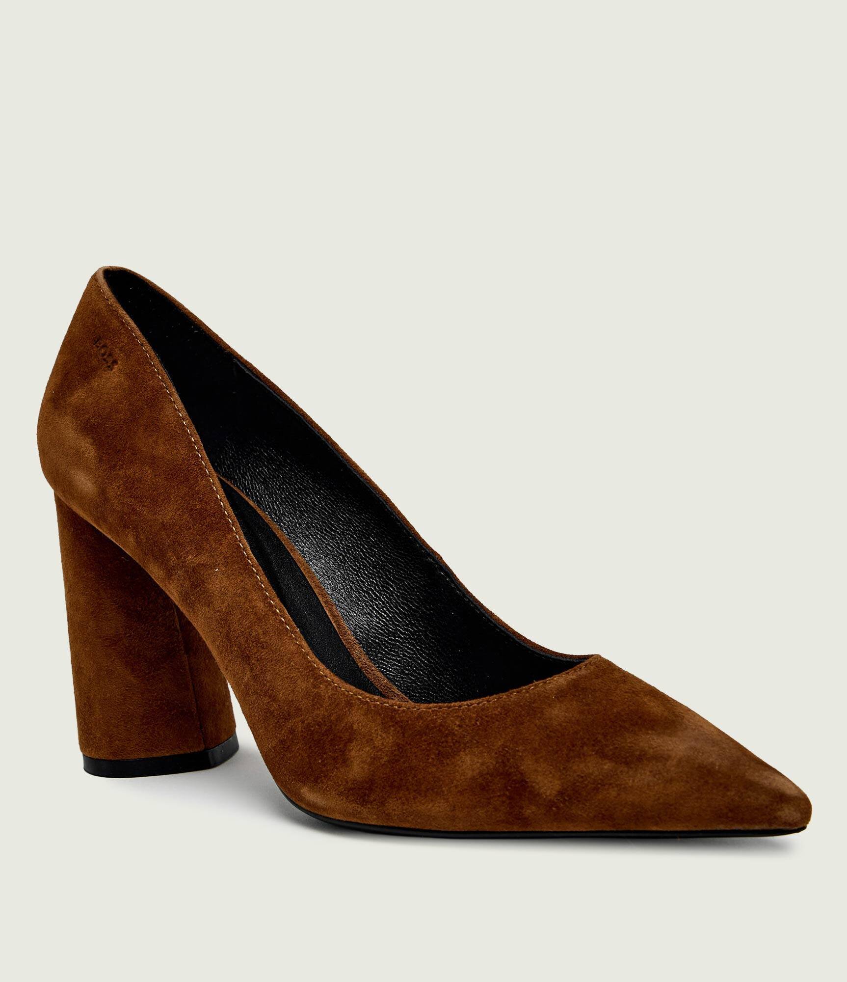 BOSS Black Pantofi cu toc Gracey_ChPump90_SD | piele întoarsă