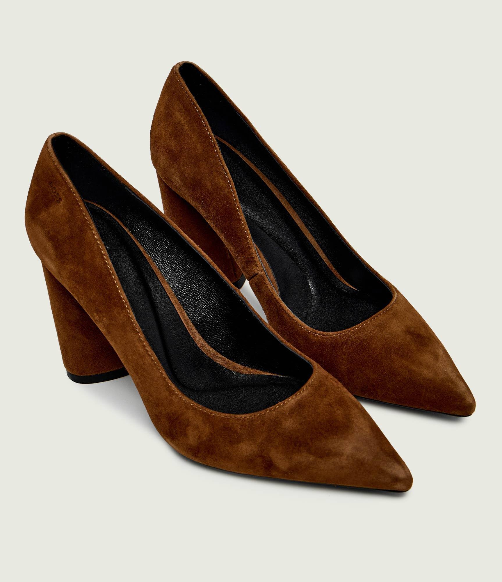 BOSS Black Pantofi cu toc Gracey_ChPump90_SD | piele întoarsă
