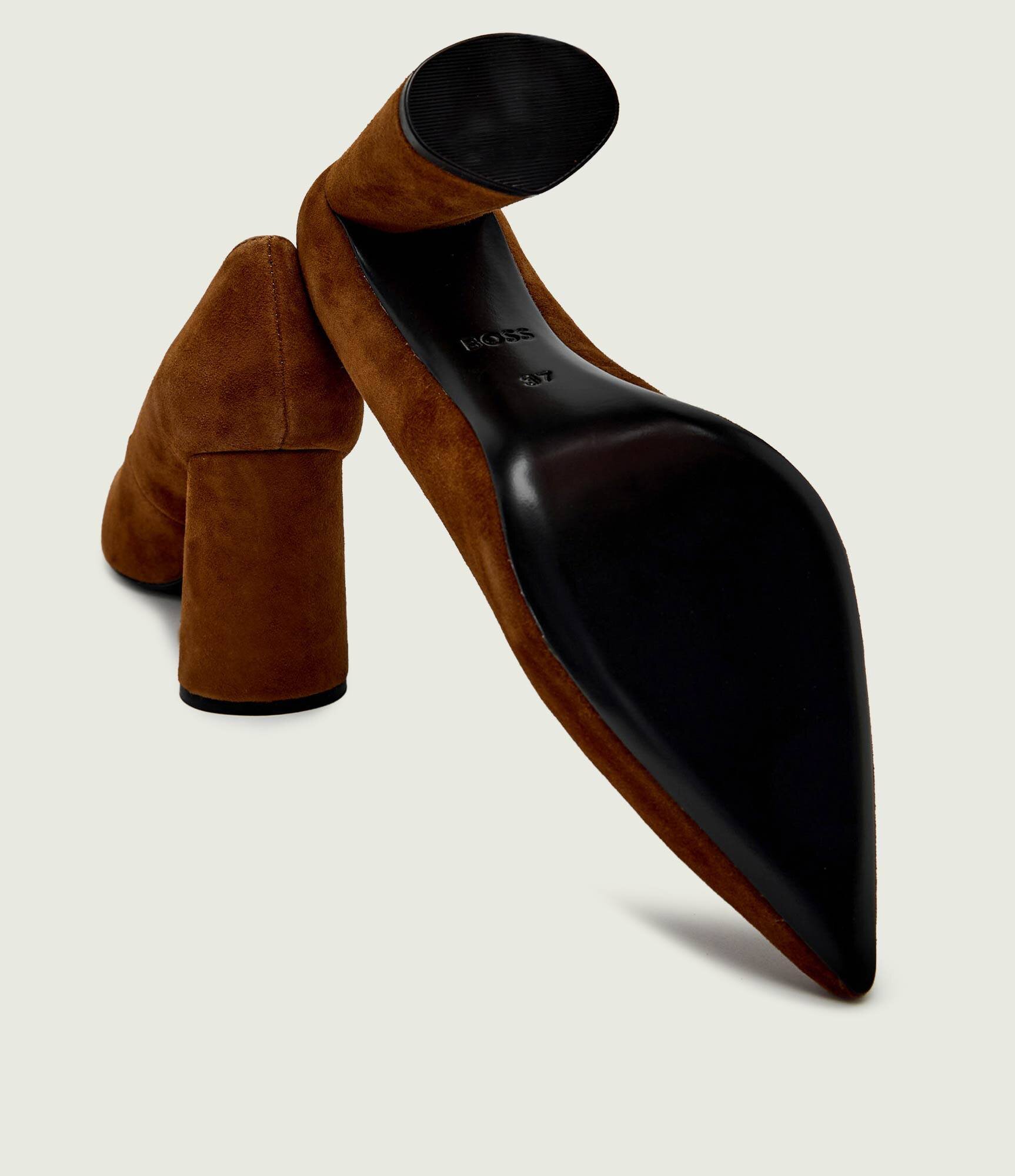 BOSS Black Pantofi cu toc Gracey_ChPump90_SD | piele întoarsă