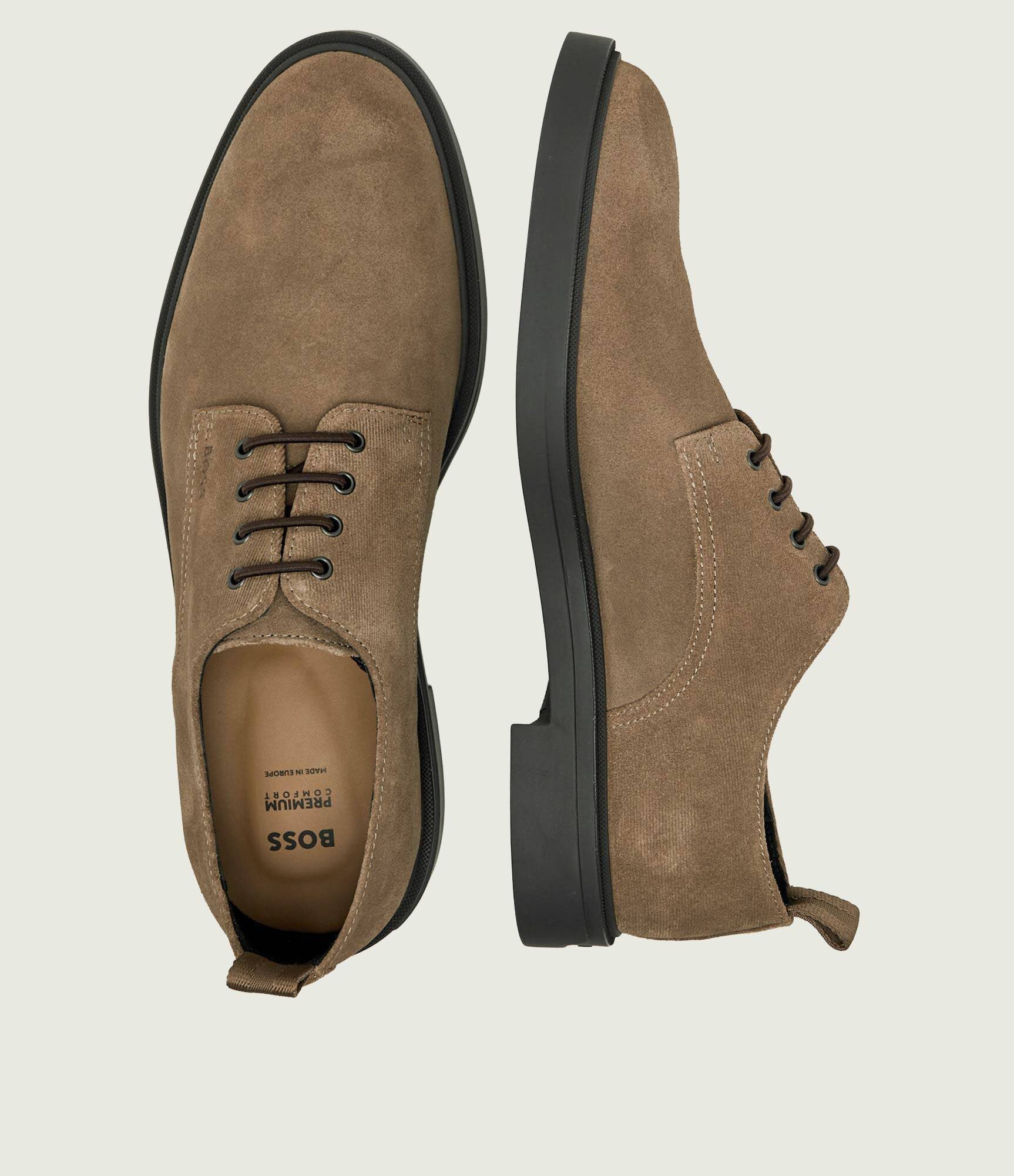 BOSS Black Pantofi derby Calev_Derb_sdplpr | piele întoarsă