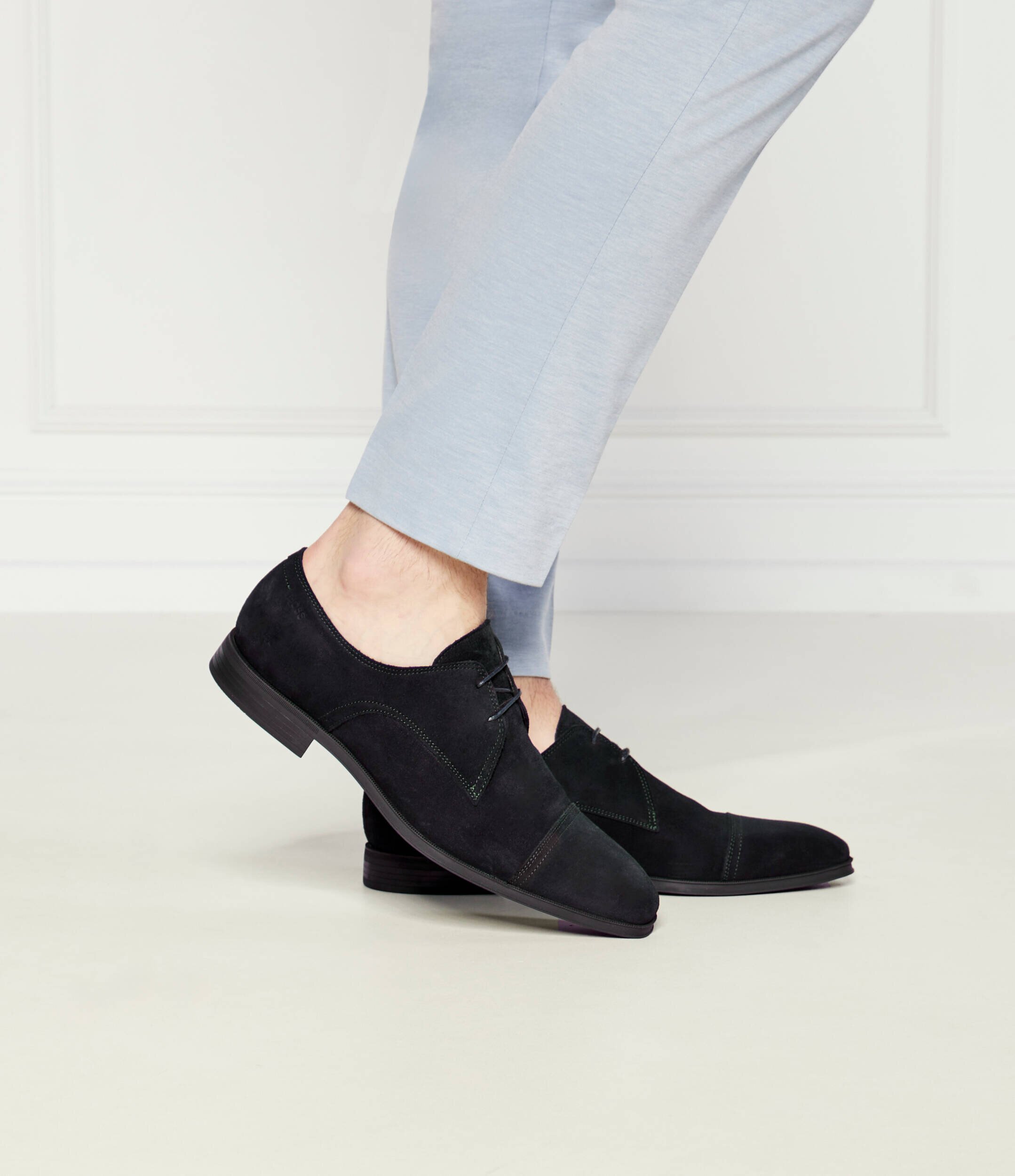 BOSS Black Pantofi derby Theon_Derb_sdtc | piele întoarsă