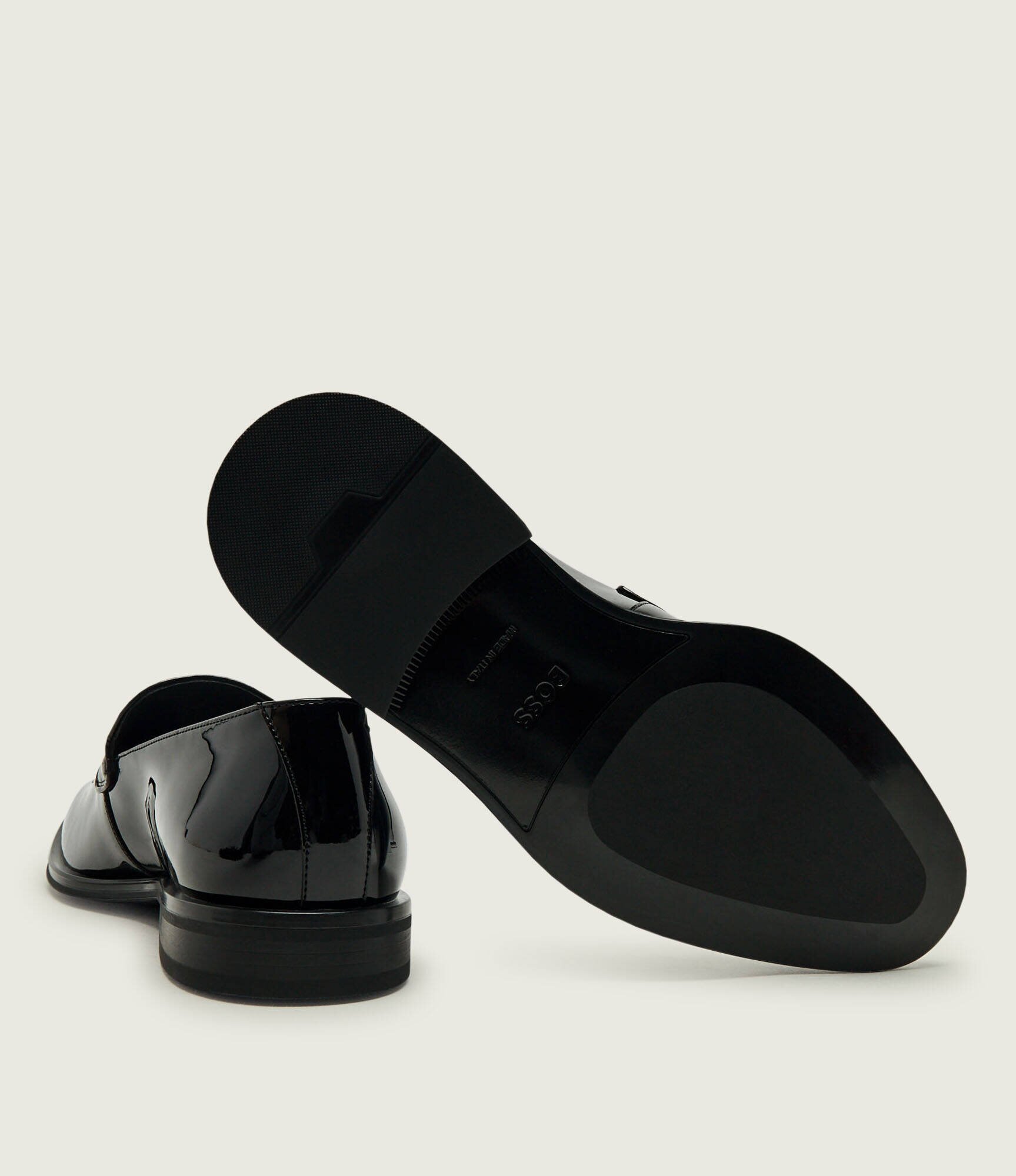 BOSS Black Pantofi loafer Derrek_Loaf_paprts cu adaos de piele