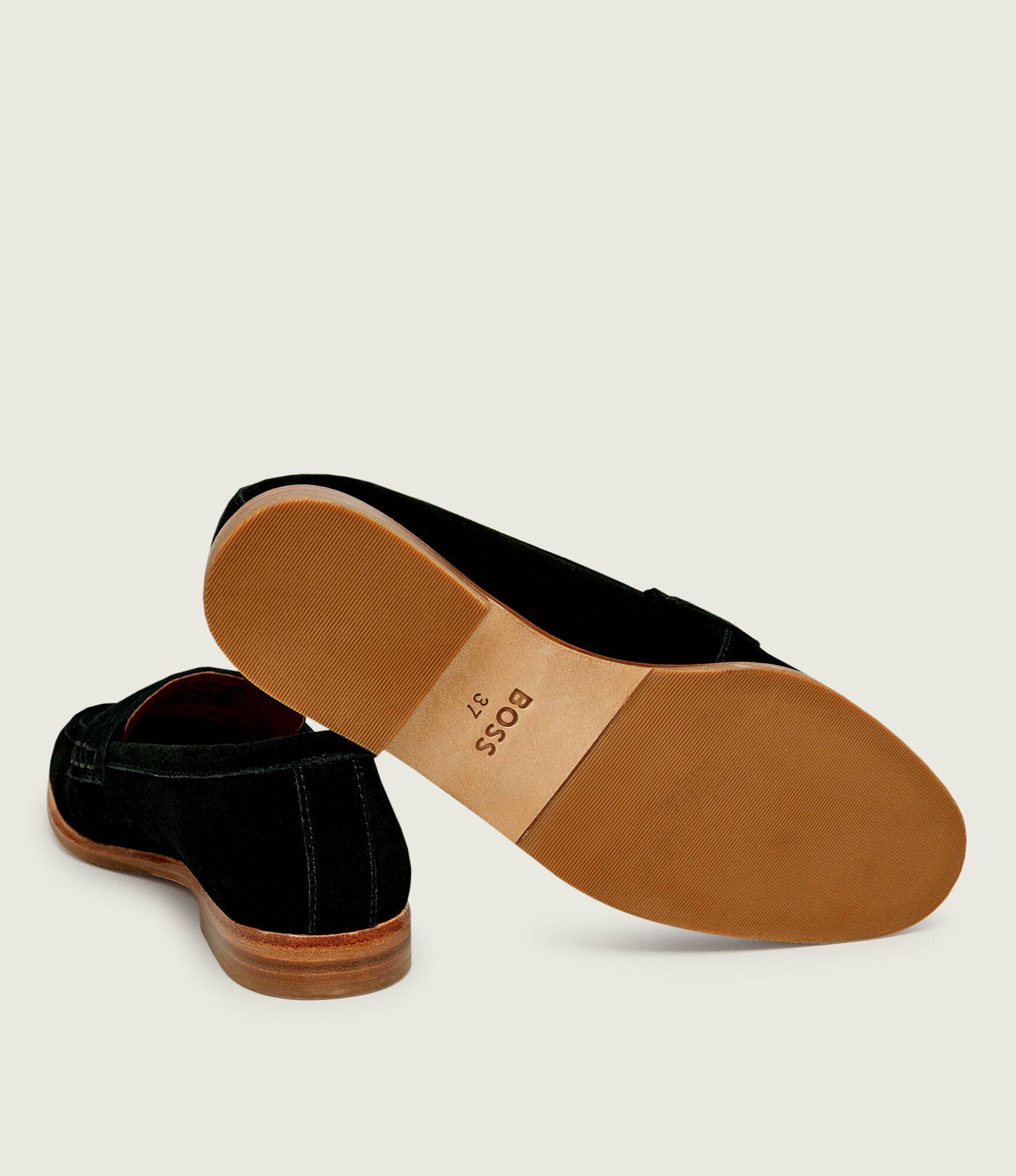 BOSS Black Pantofi loafer Helyan_Loaf_SDBB | piele întoarsă
