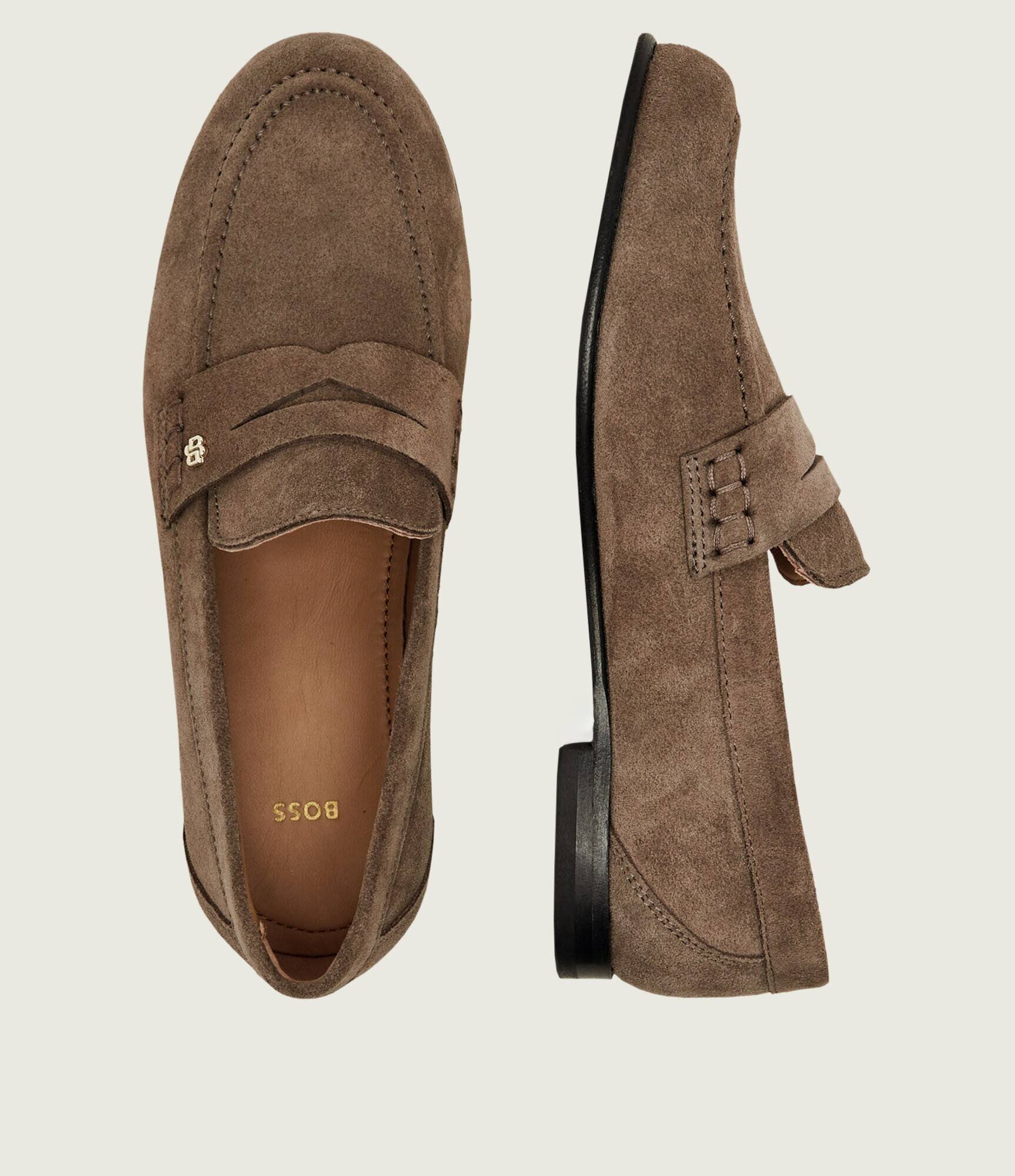 BOSS Black Pantofi loafer Jadey_Mocc_SDBB | piele întoarsă
