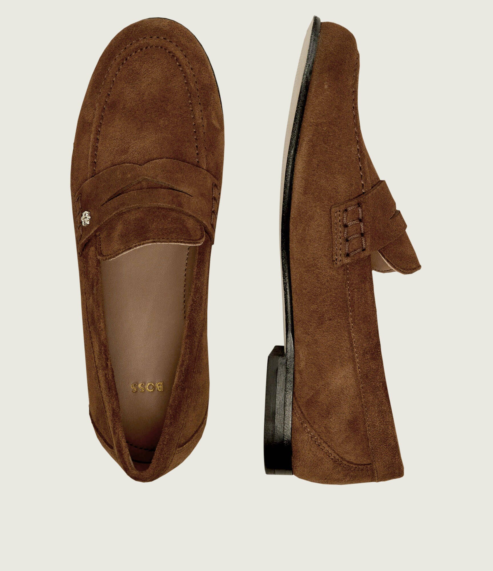 BOSS Black Pantofi loafer Jadey_Mocc_SDBB | piele întoarsă
