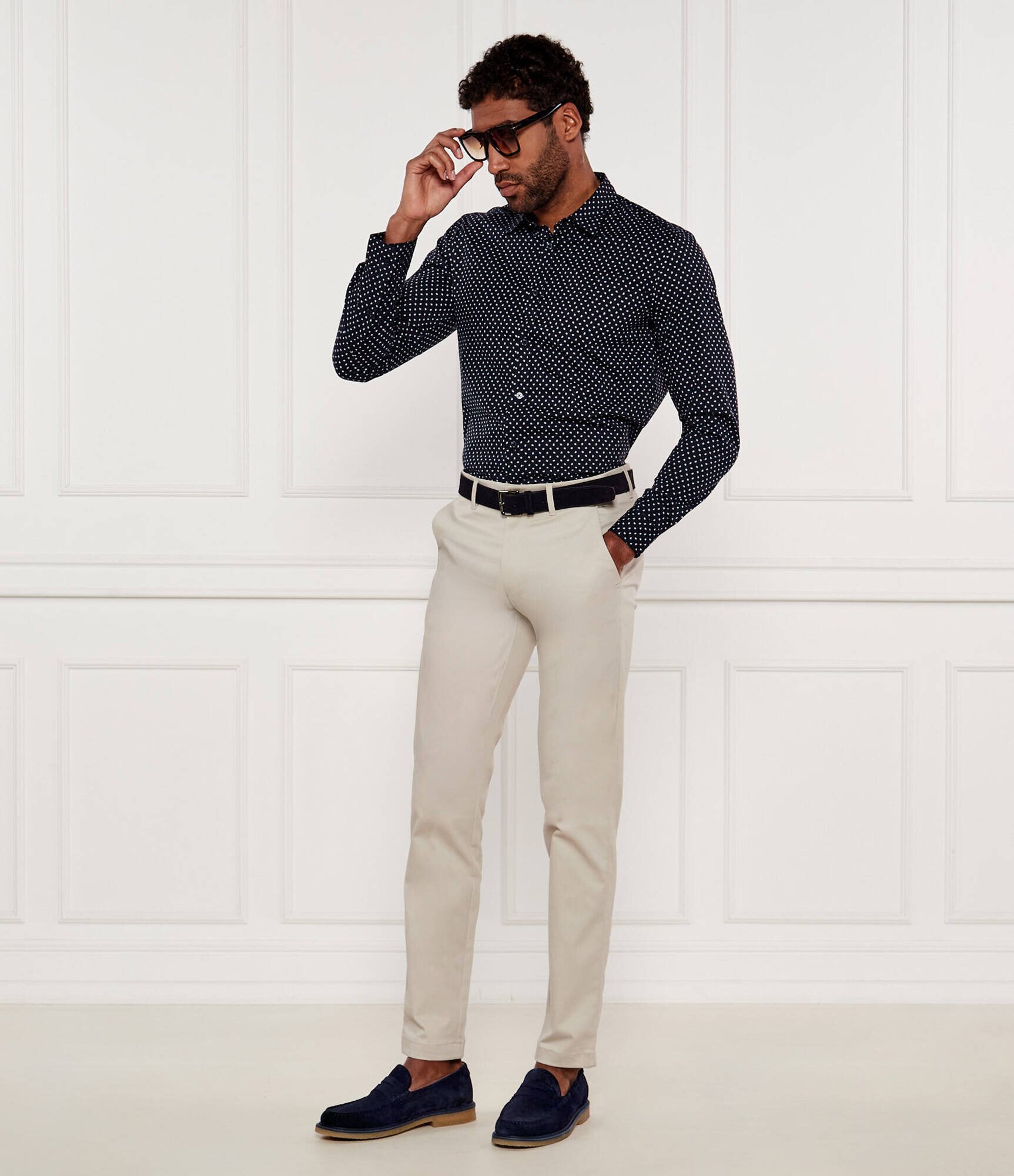 BOSS Black Pantofi loafer Kope_Mocc_sd | piele întoarsă