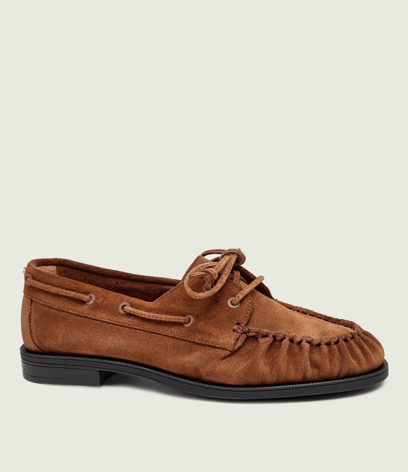 BOSS Black Pantofi loafer Lycia_Boat_SDBB | piele întoarsă