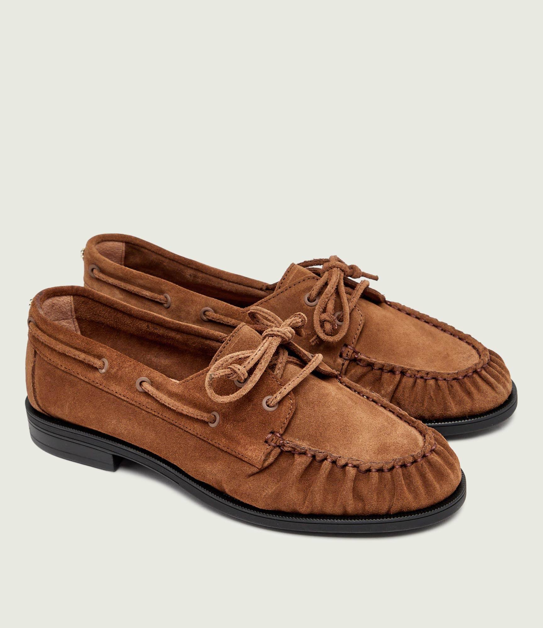 BOSS Black Pantofi loafer Lycia_Boat_SDBB | piele întoarsă