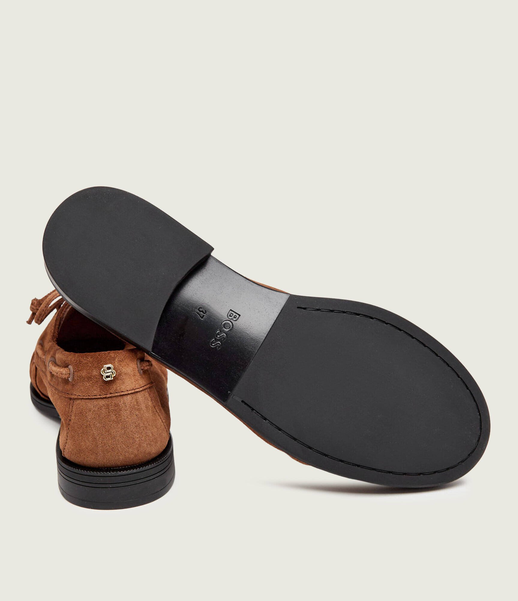 BOSS Black Pantofi loafer Lycia_Boat_SDBB | piele întoarsă