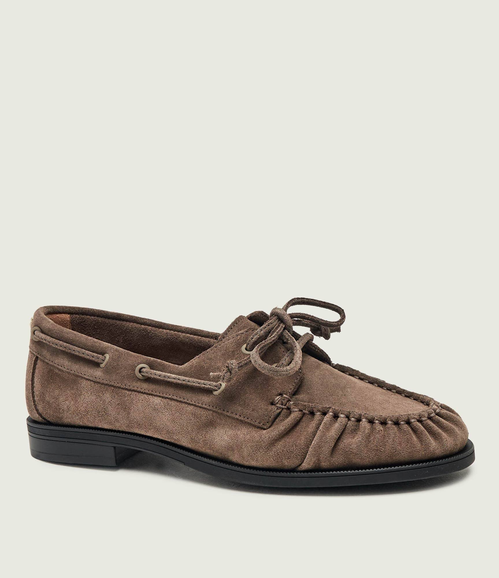 BOSS Black Pantofi loafer Lycia_Boat_SDBB | piele întoarsă