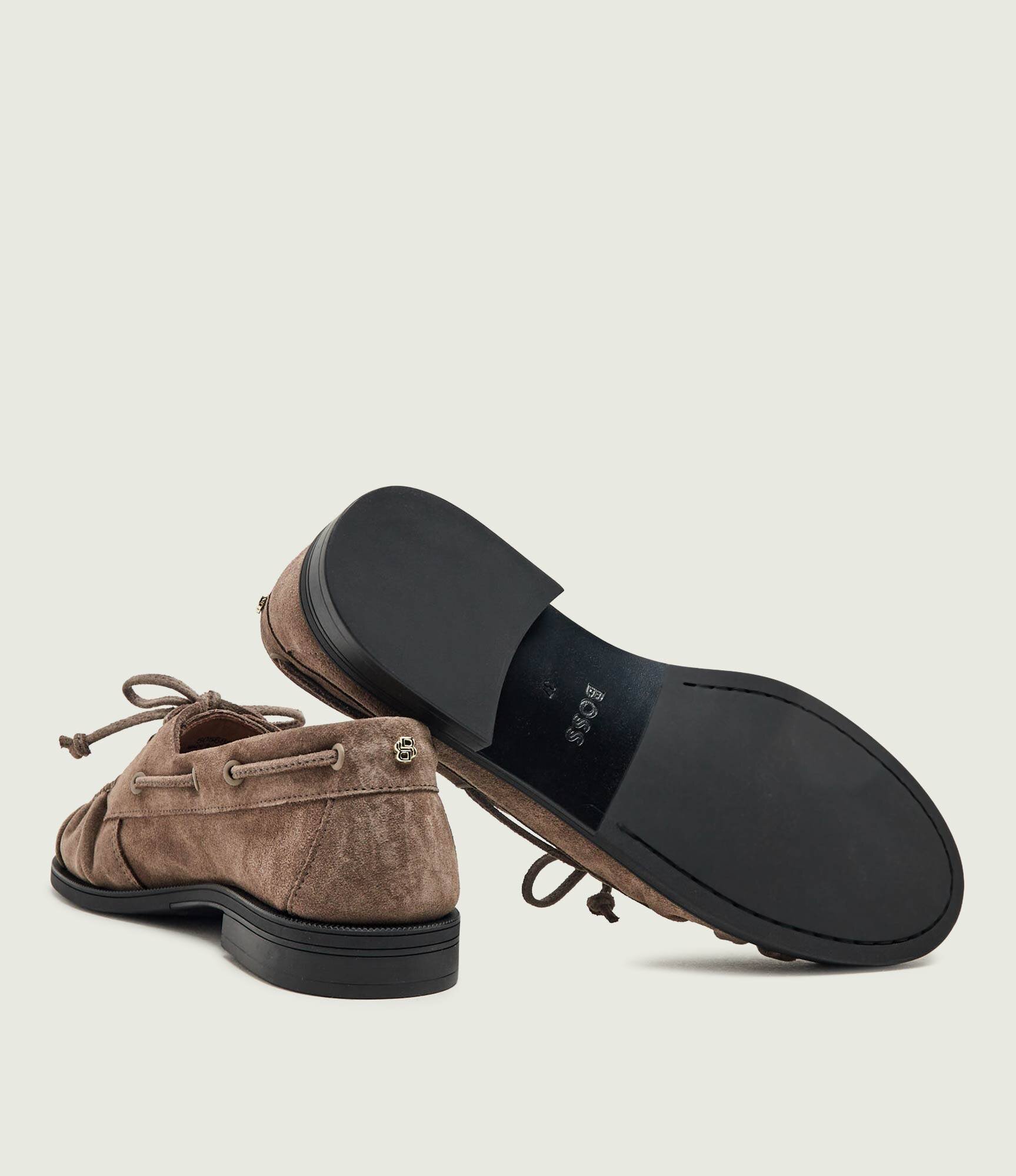 BOSS Black Pantofi loafer Lycia_Boat_SDBB | piele întoarsă