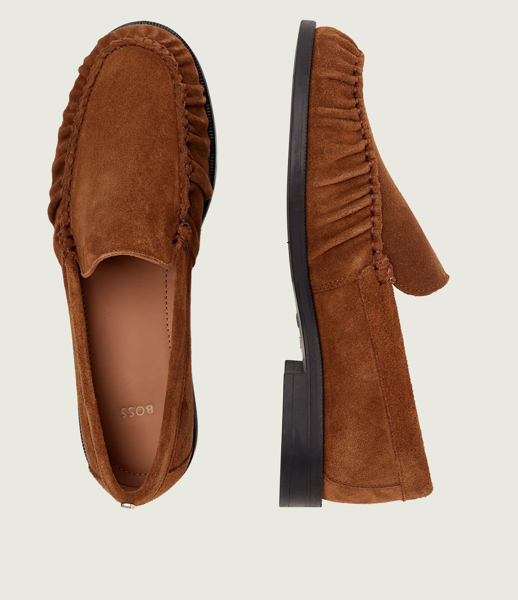 BOSS Black Pantofi loafer Lycia_Mocc_SD | piele întoarsă