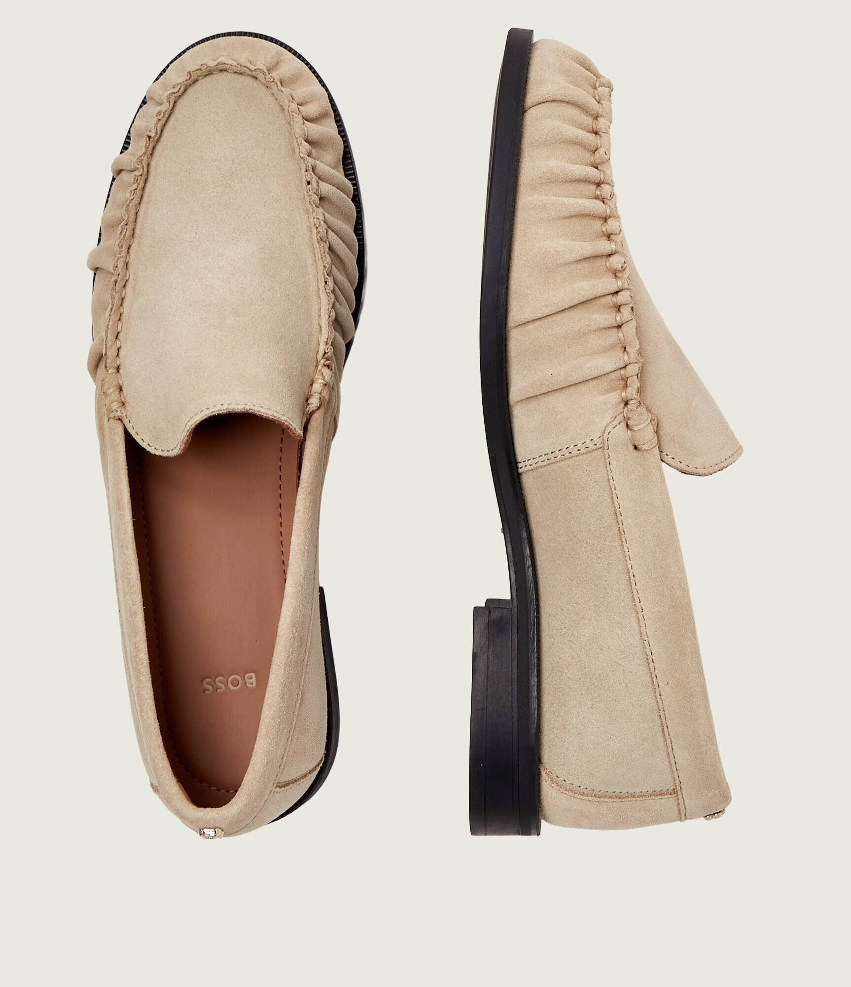 BOSS Black Pantofi loafer Lycia_Mocc_SD | piele întoarsă