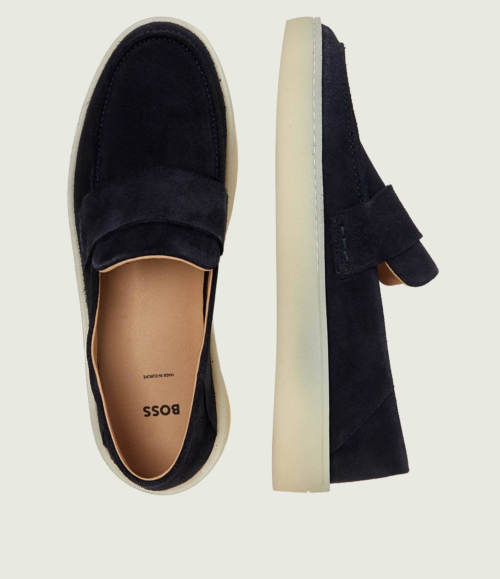 BOSS Black Pantofi loafer Randal | piele întoarsă