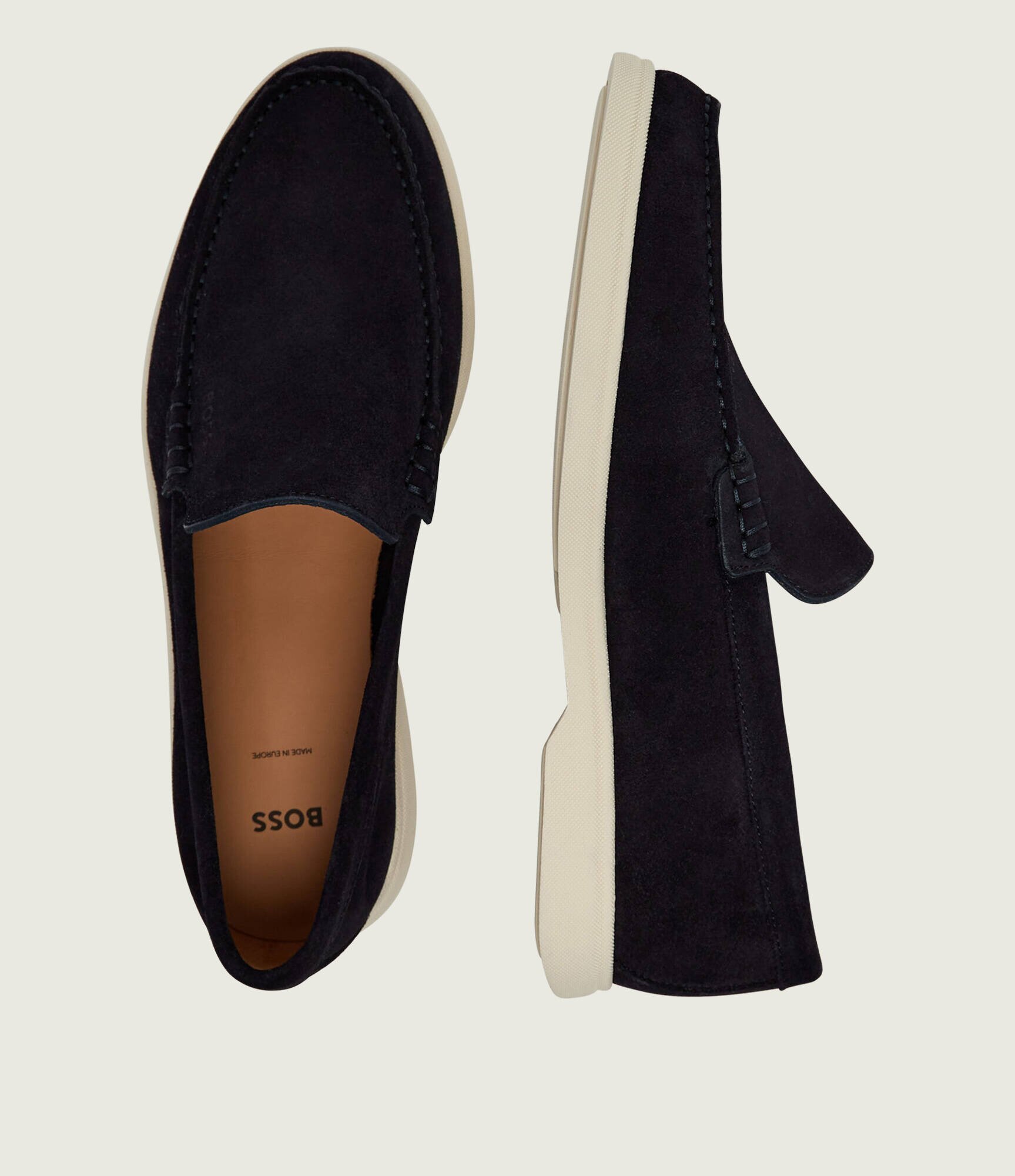 BOSS Black Pantofi loafer Sienne_Loaf_sd_N | piele întoarsă
