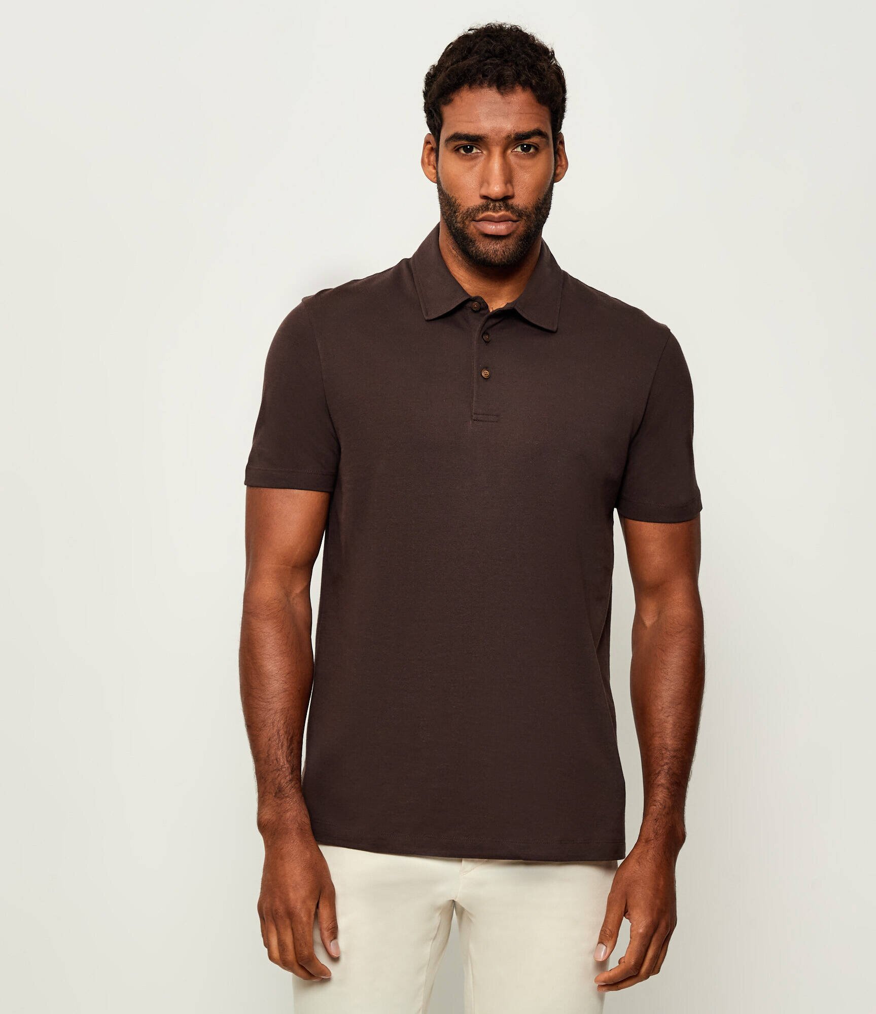 BOSS Black Polo Parris 37 | Boss x Beckham | regular fit cu adaos de mătase