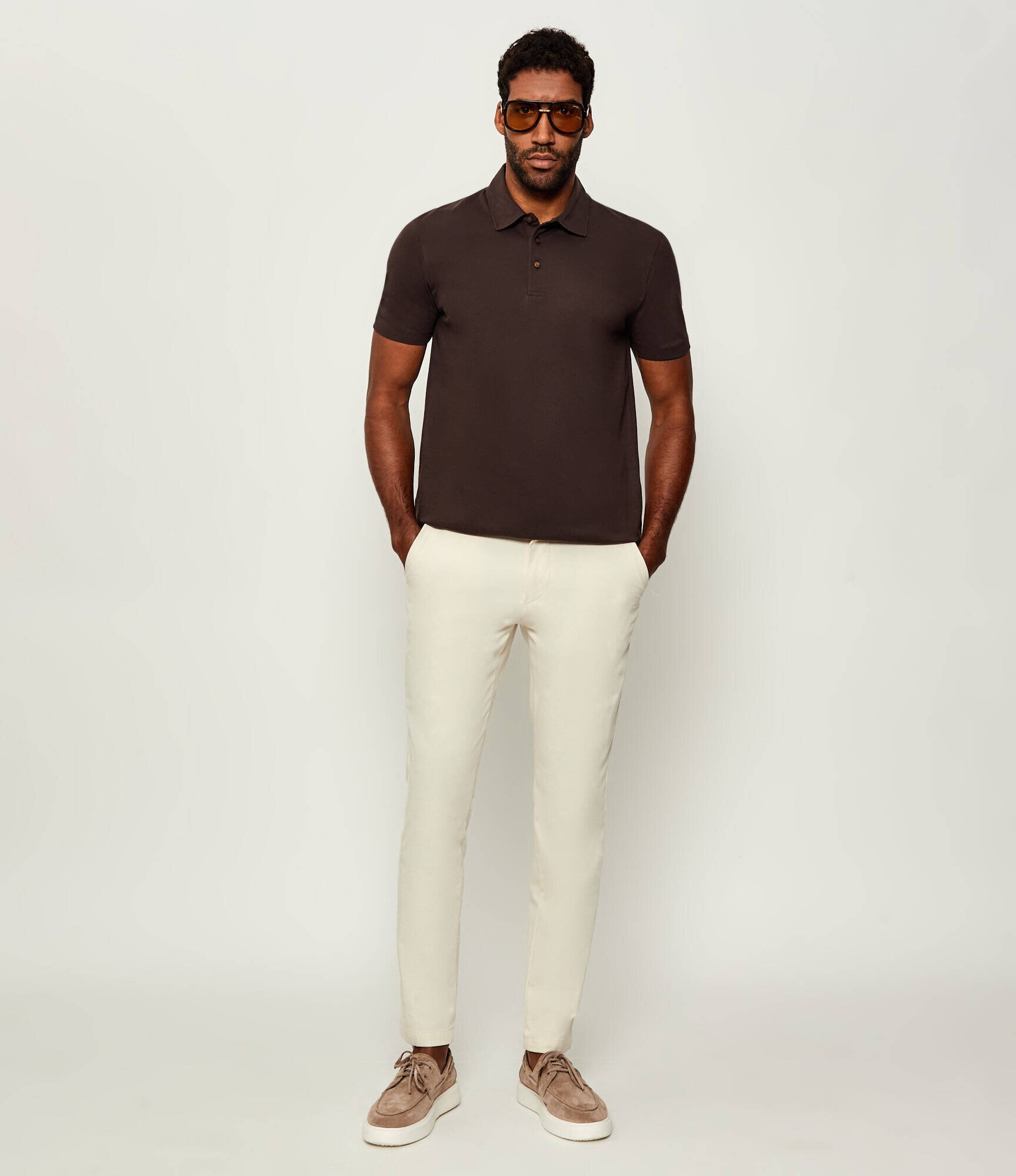 BOSS Black Polo Parris 37 | Boss x Beckham | regular fit cu adaos de mătase