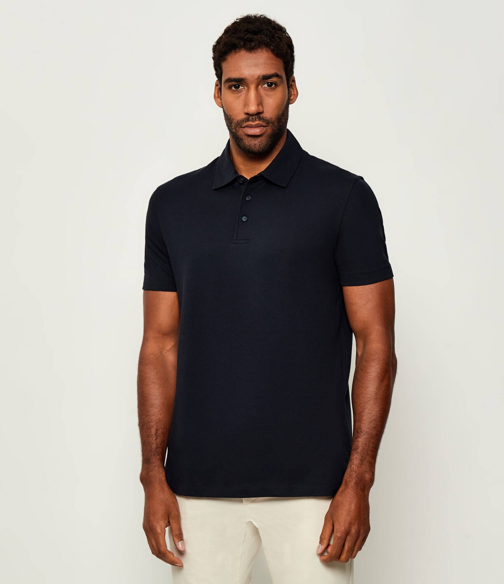 BOSS Black Polo Parris 37 | Boss x Beckham | regular fit cu adaos de mătase