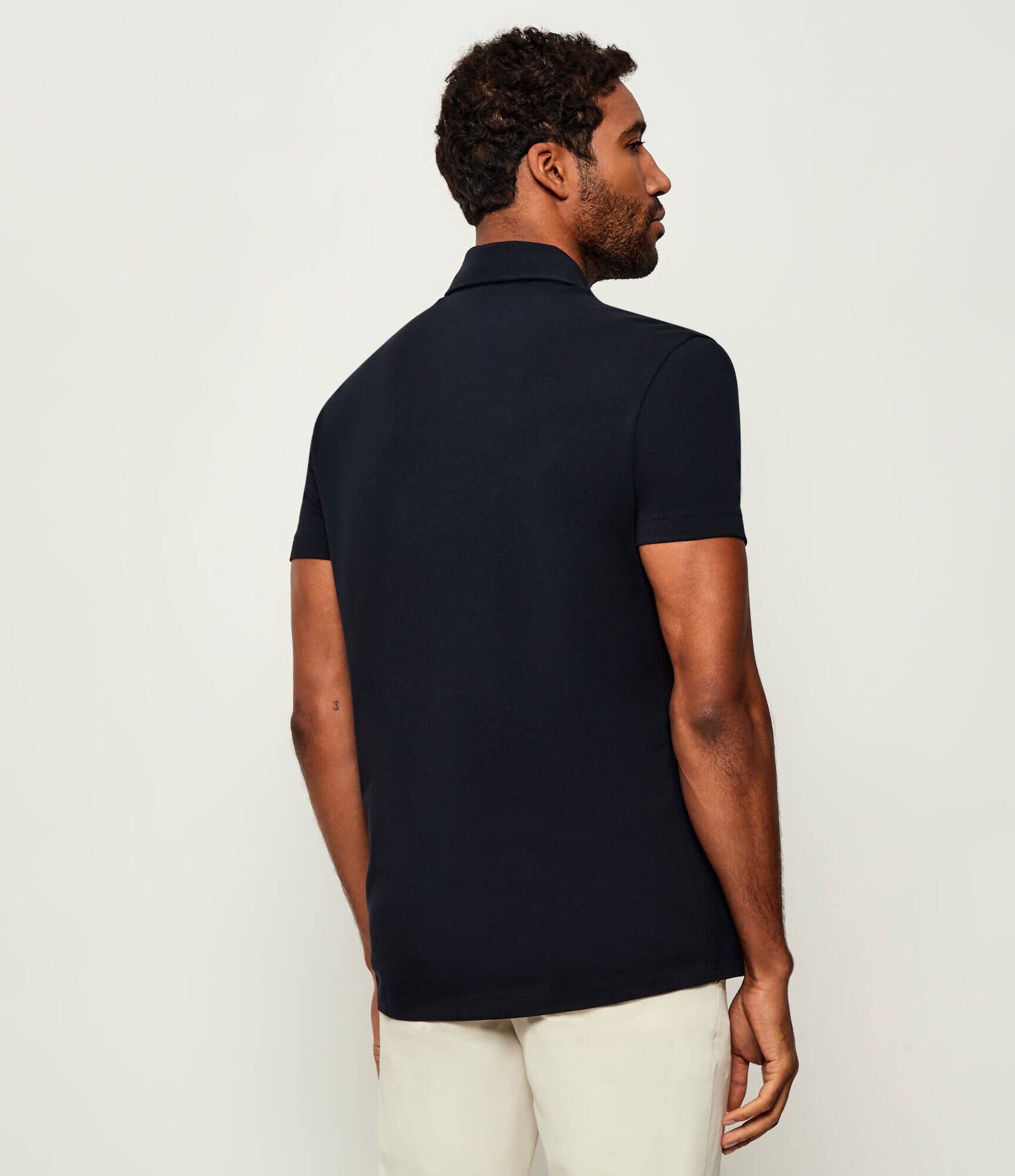 BOSS Black Polo Parris 37 | Boss x Beckham | regular fit cu adaos de mătase