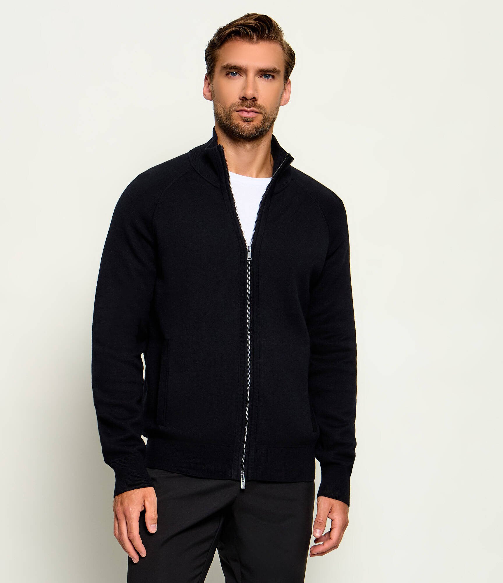 BOSS Black Pulover H-Fabiano | Slim Fit cu adaos de lână
