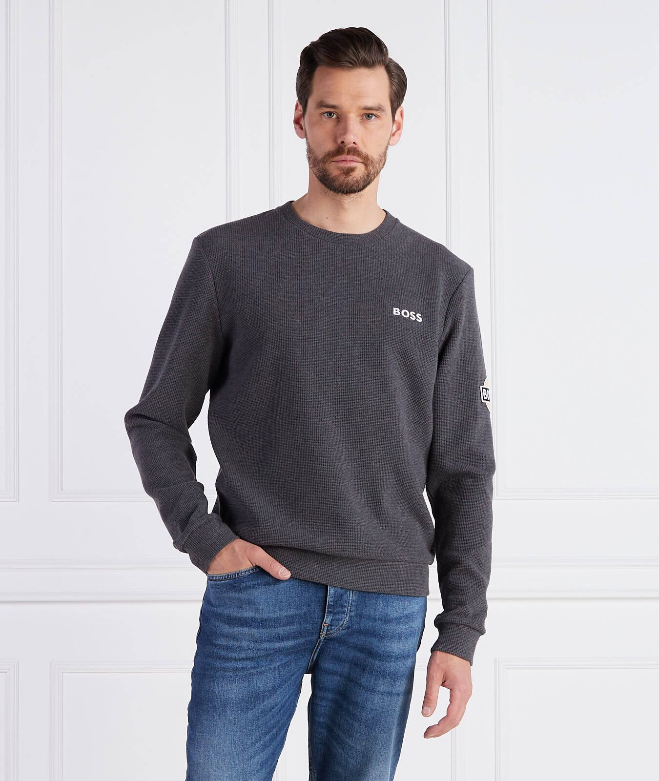 BOSS Black Pulover Structure Sweatshirt | Regular Fit