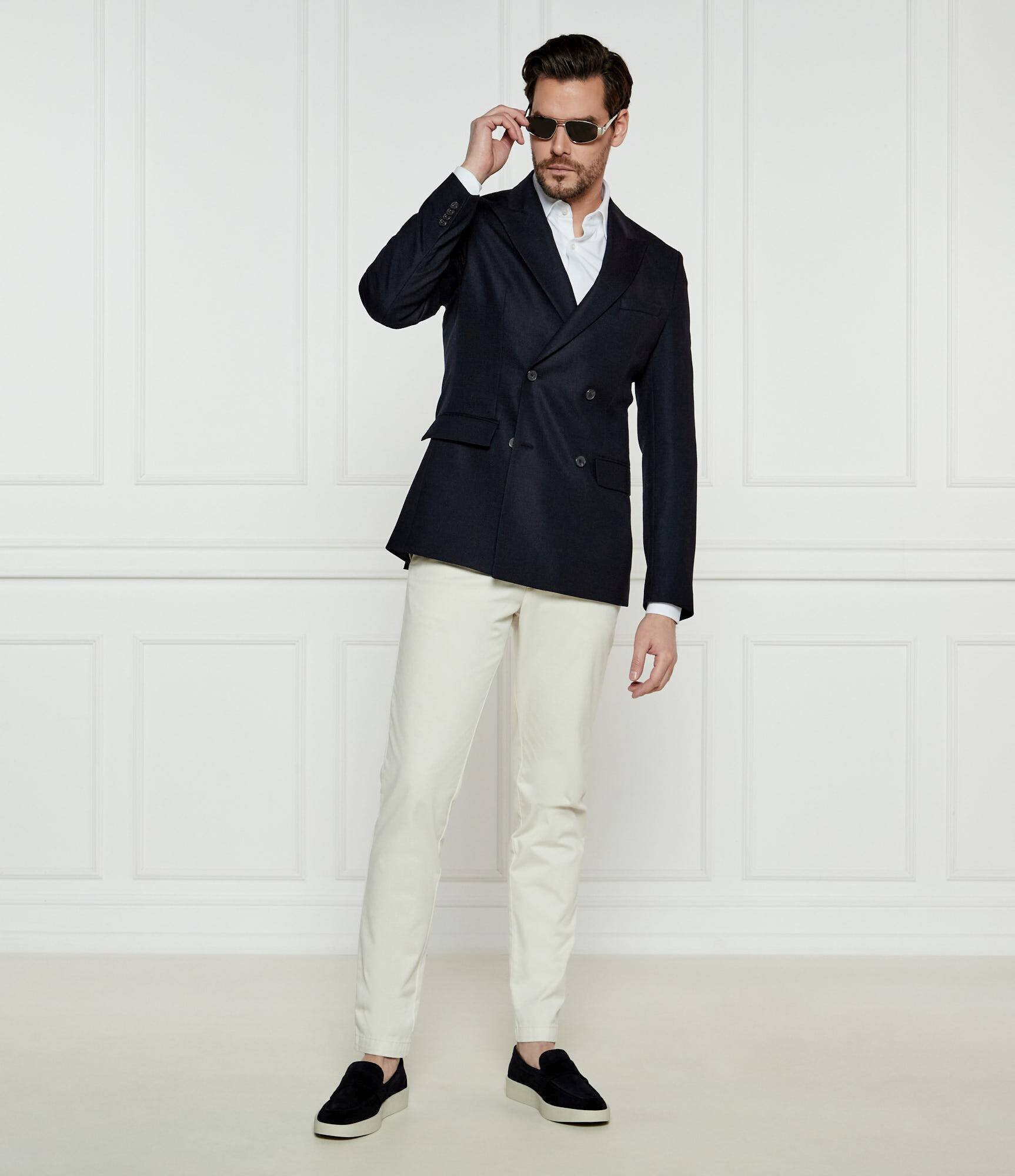 BOSS Black Sacou H-Houston-DB-243 | Slim Fit cu adaos de lână