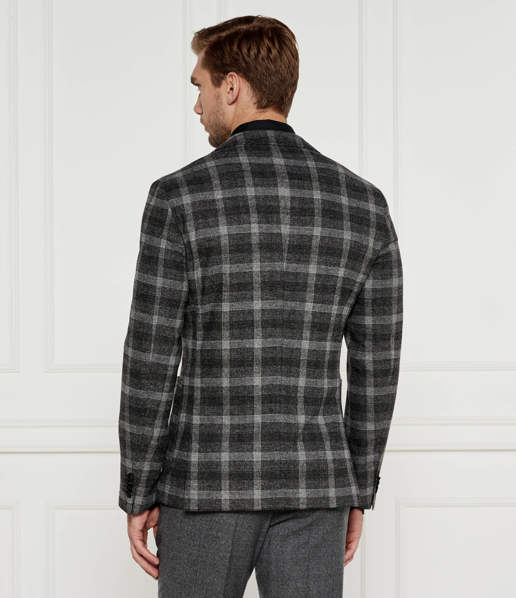 BOSS Black Sacou | Slim Fit cu adaos de lână