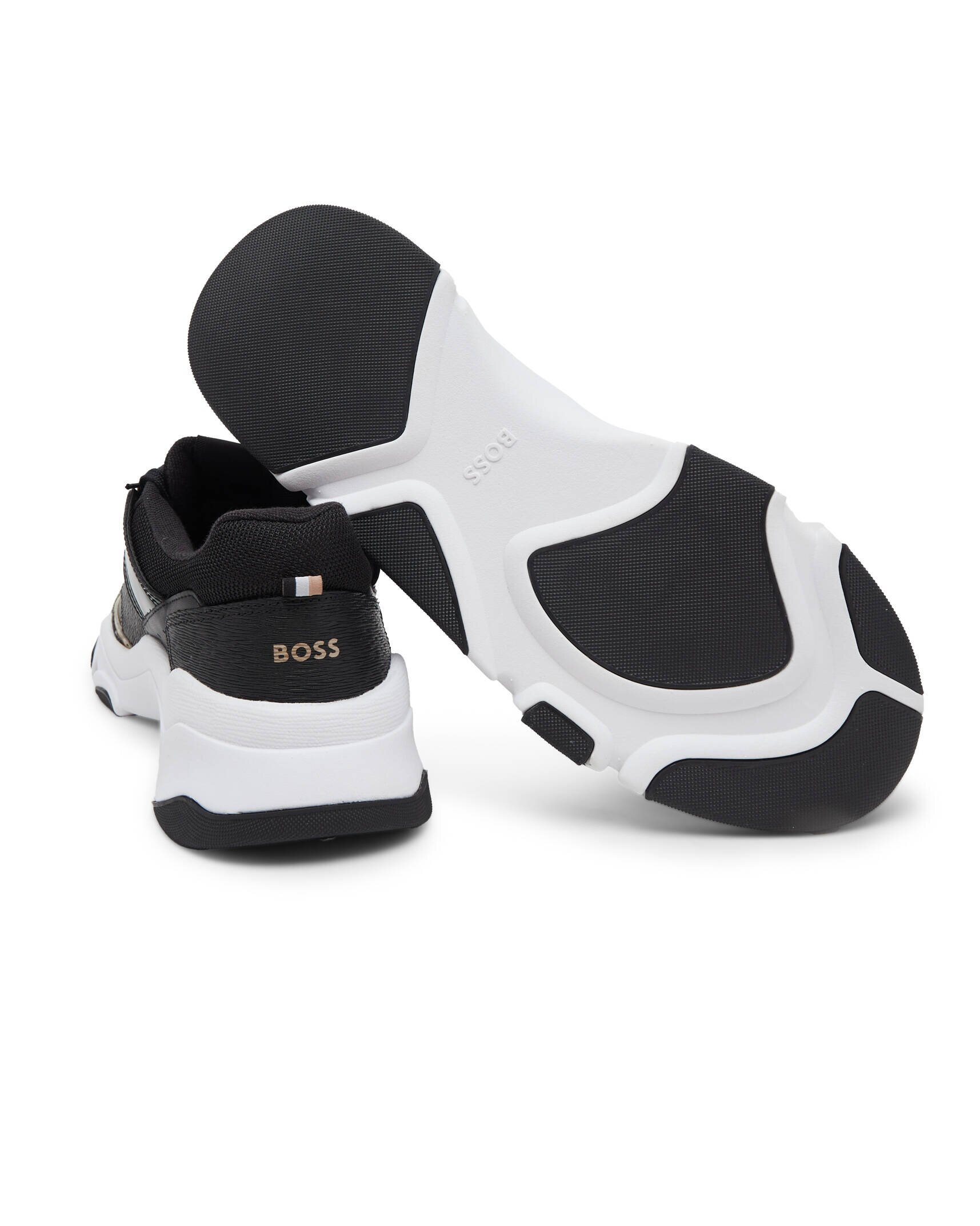 BOSS Black Sneakers Asher cu adaos de piele