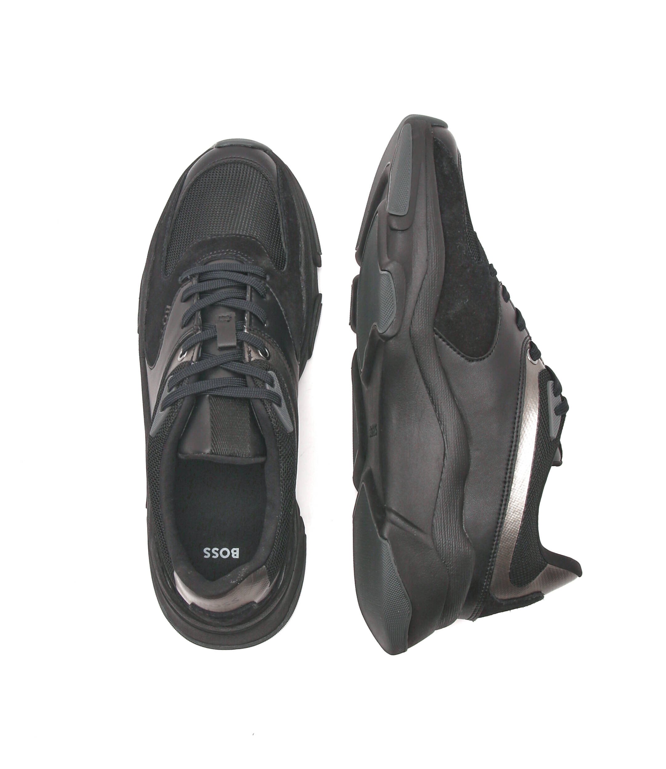 BOSS Black Sneakers Asher_Runn_mx cu adaos de piele