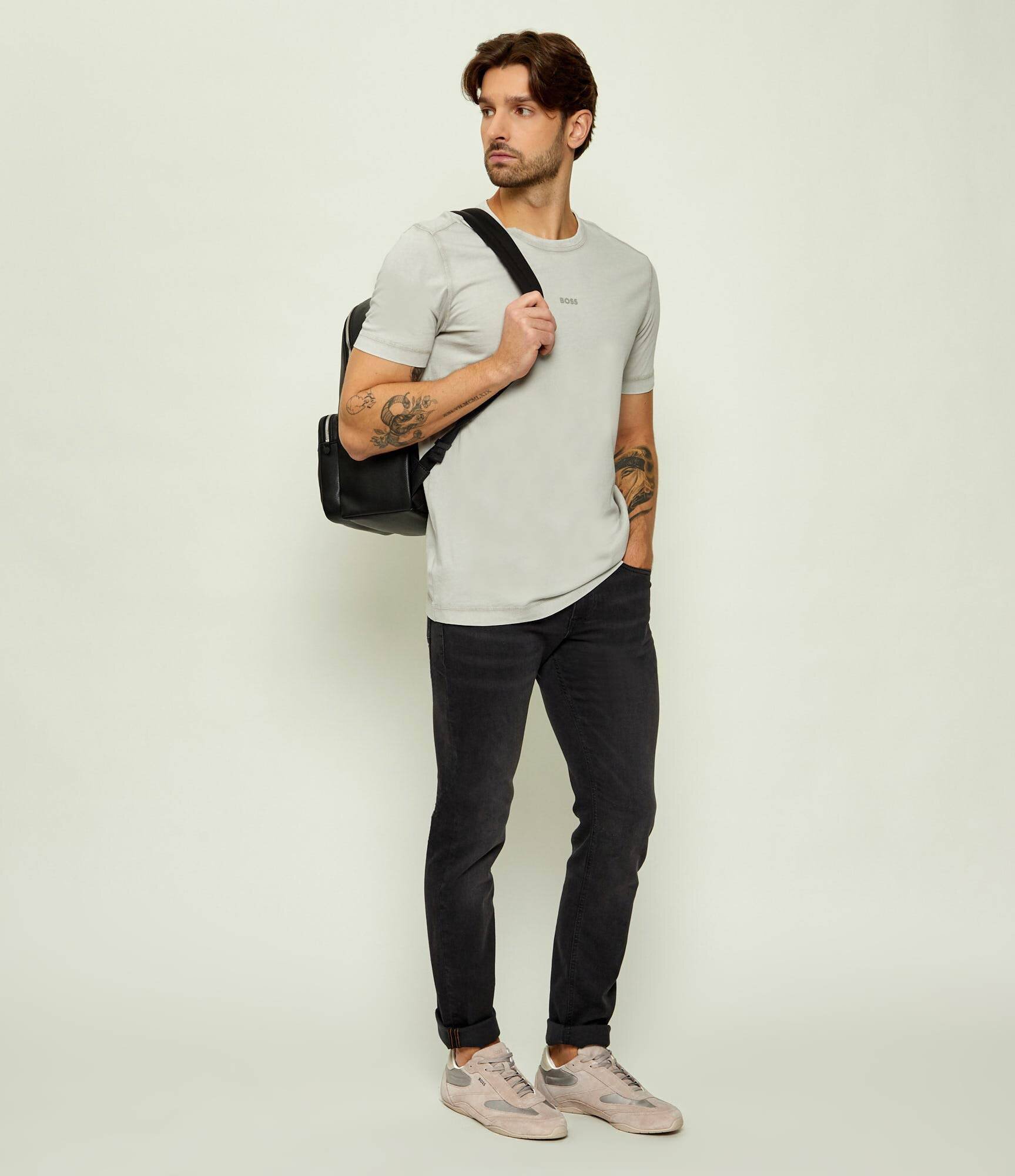 BOSS Black Sneakers Jaylen_Lowp_sdny | piele întoarsă