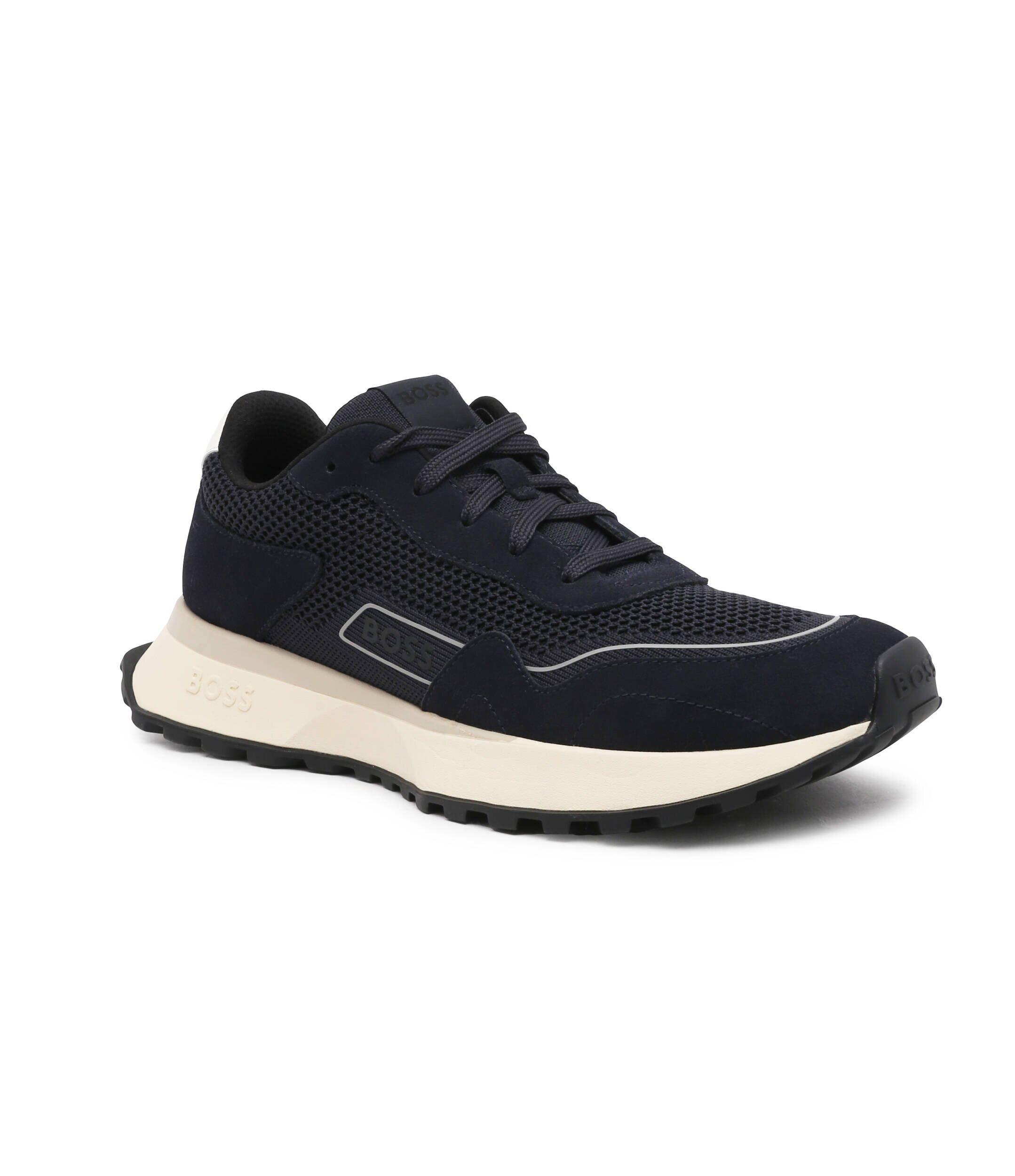 BOSS Black Sneakers Jonah_Runn_knsd cu adaos de piele