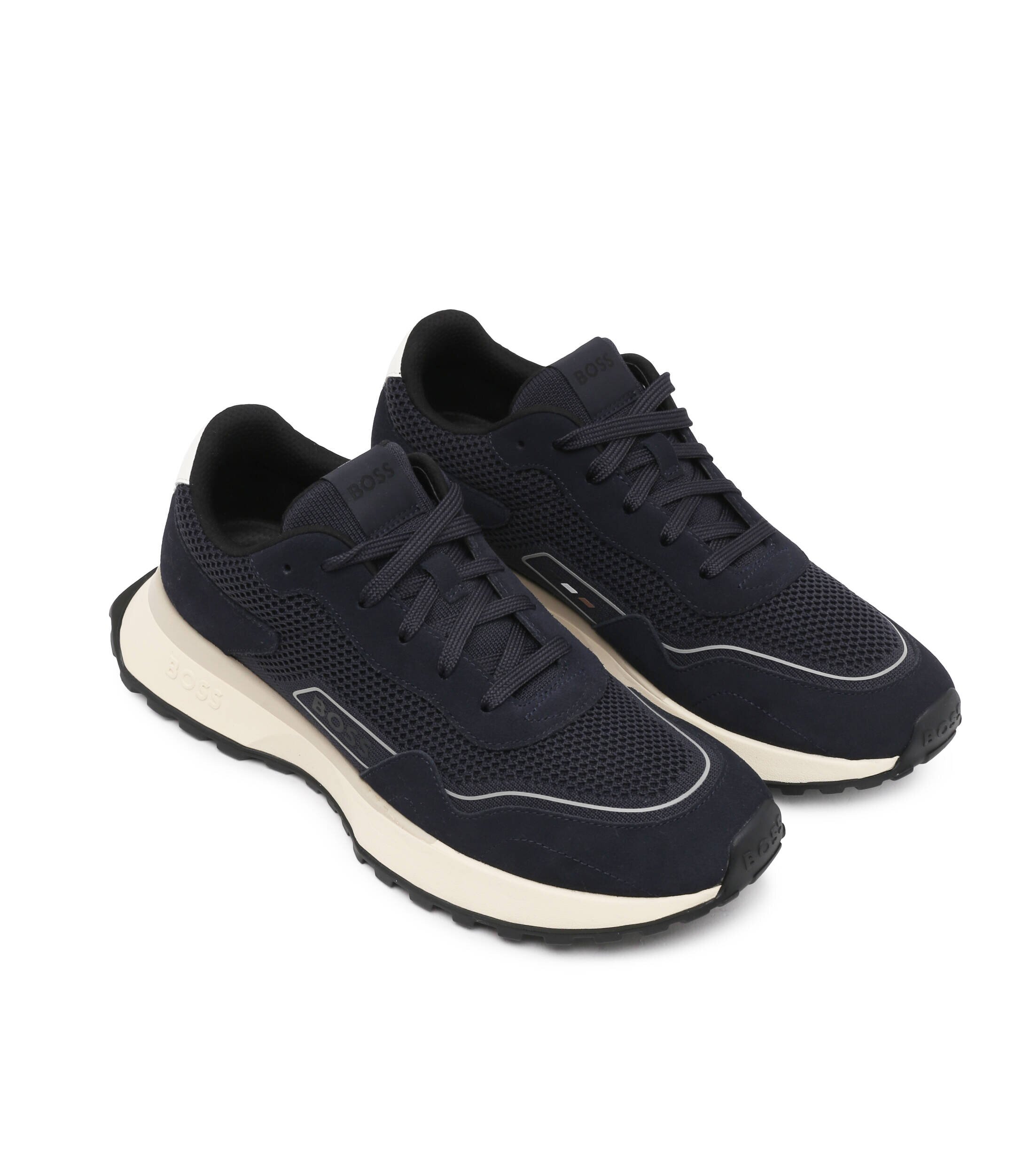 BOSS Black Sneakers Jonah_Runn_knsd cu adaos de piele