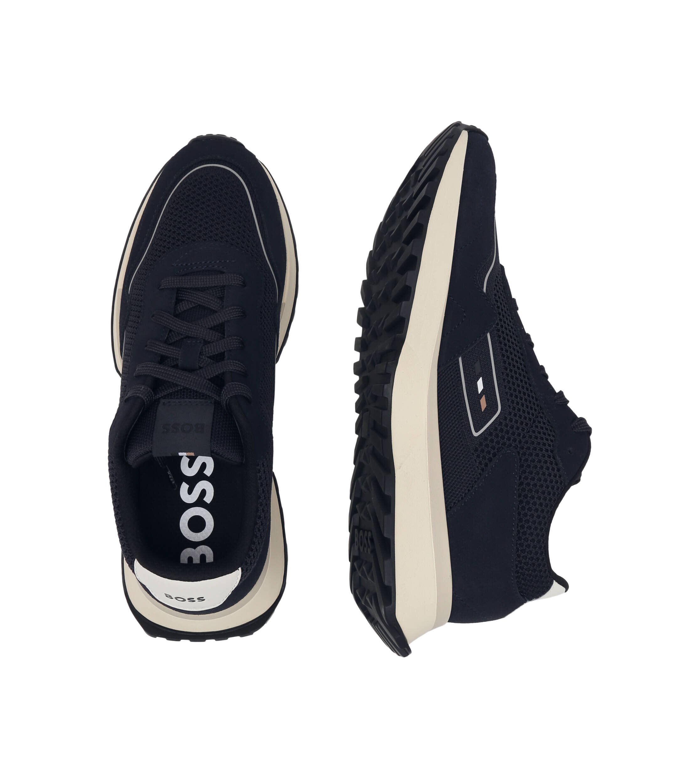 BOSS Black Sneakers Jonah_Runn_knsd cu adaos de piele