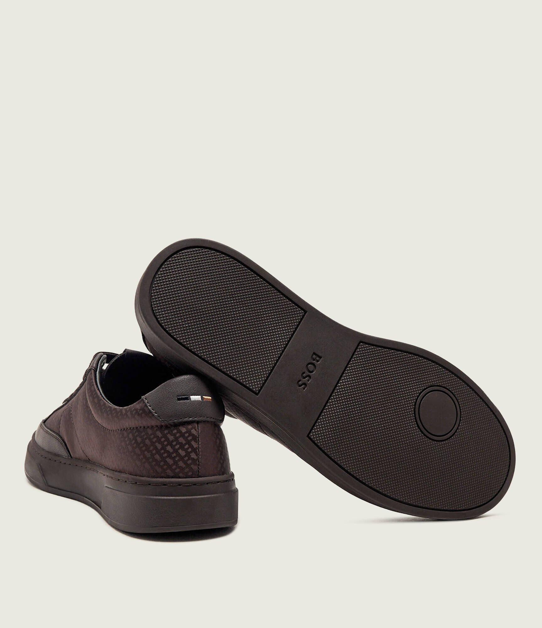 BOSS Black Sneakers Kieran_Tenn_alnymn cu adaos de piele