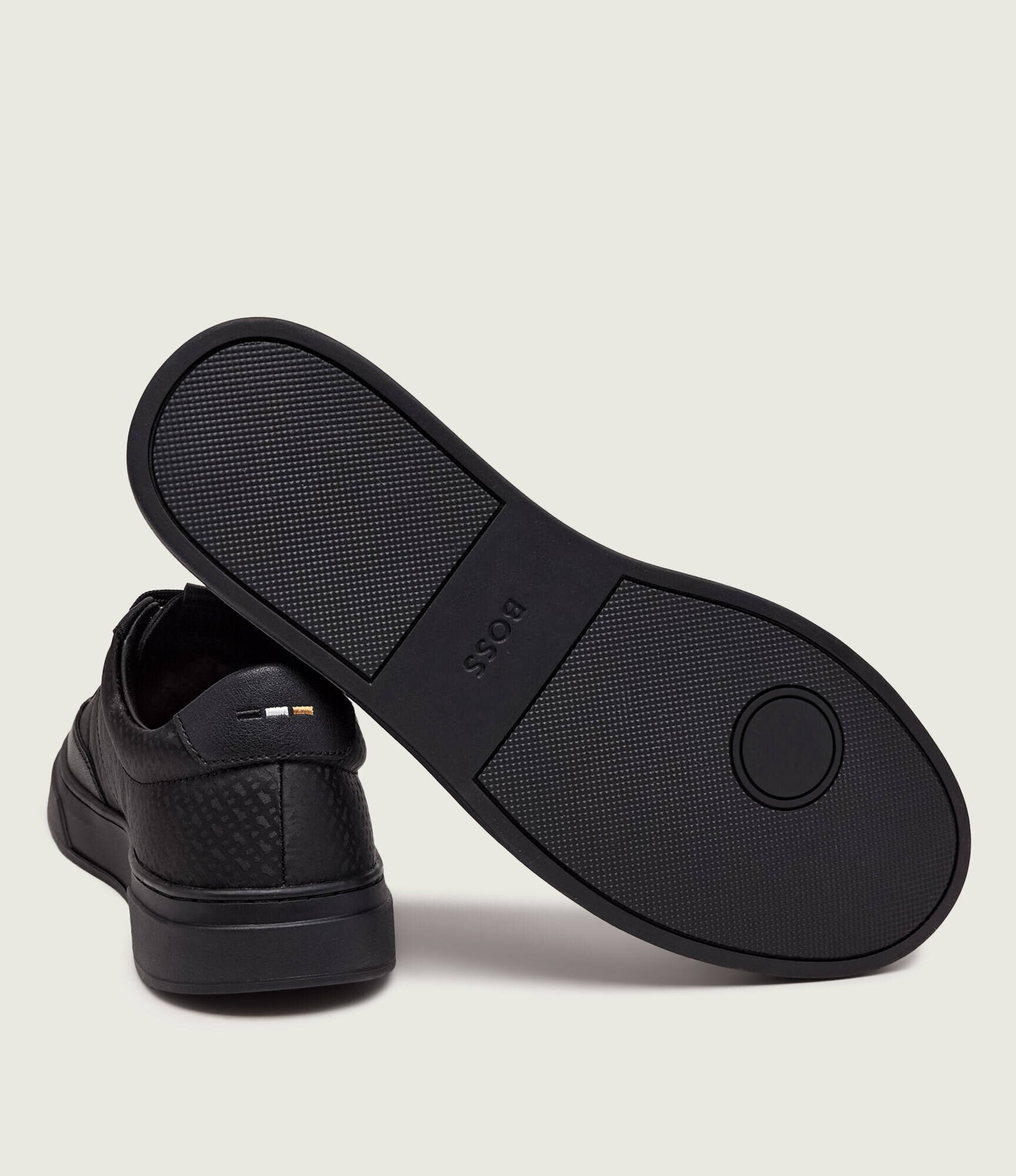 BOSS Black Sneakers Kieran_Tenn_alnymn cu adaos de piele