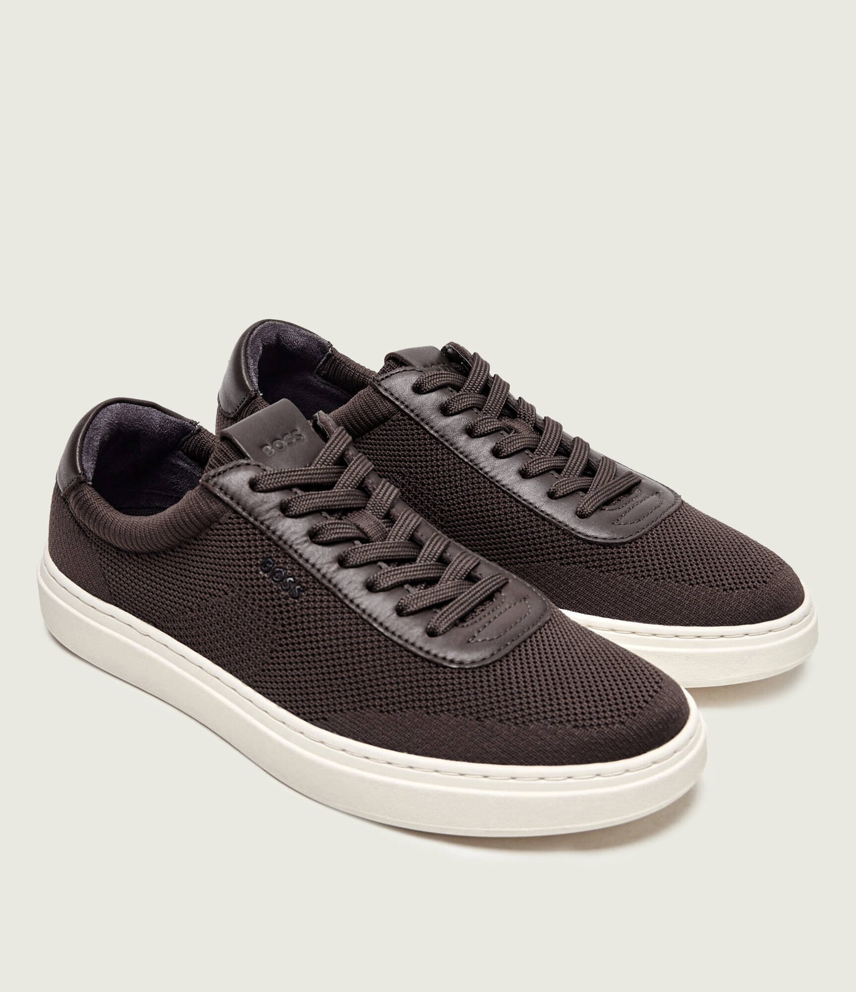 BOSS Black Sneakers Kieran_Tenn_knal cu adaos de piele