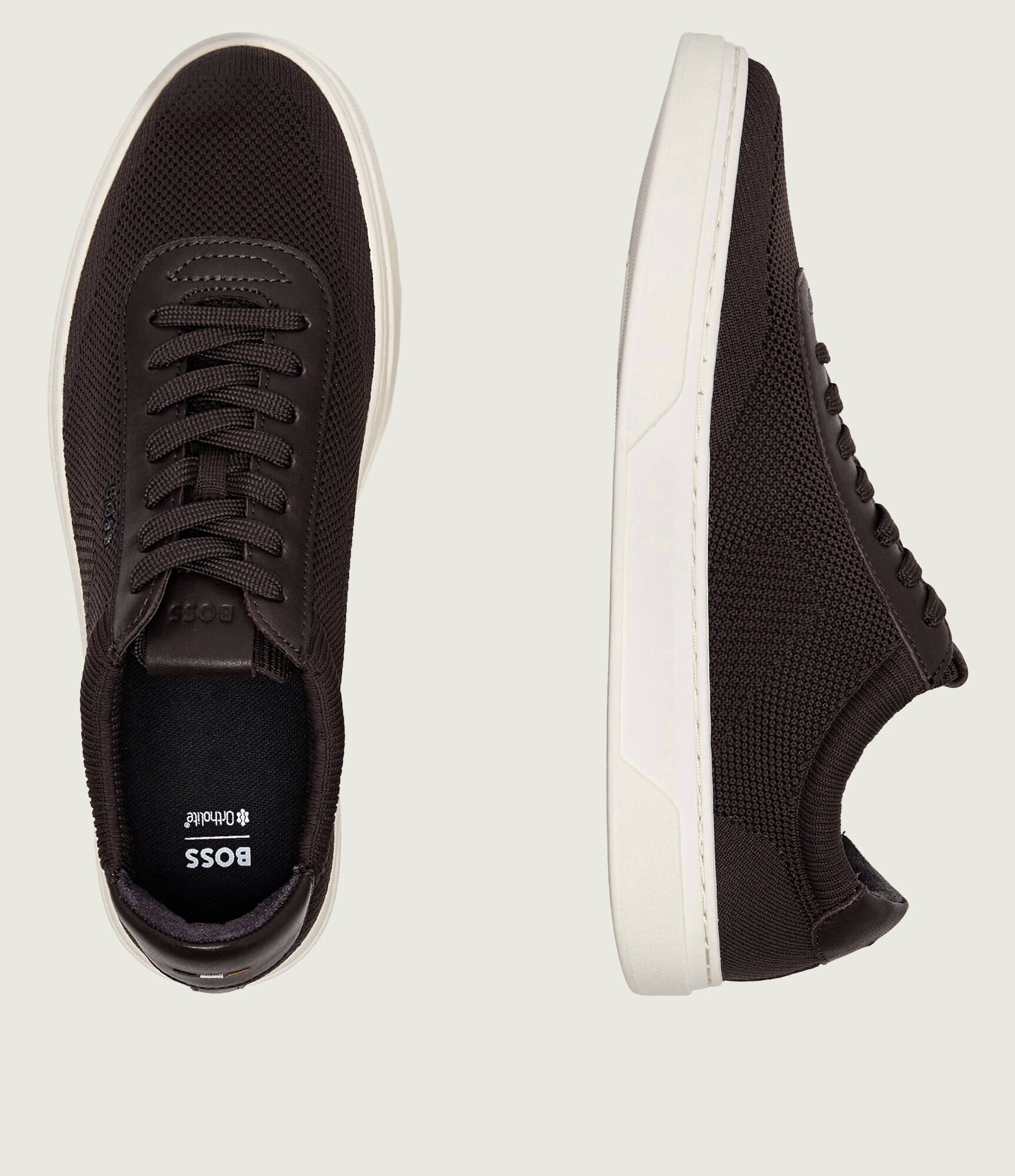 BOSS Black Sneakers Kieran_Tenn_knal cu adaos de piele