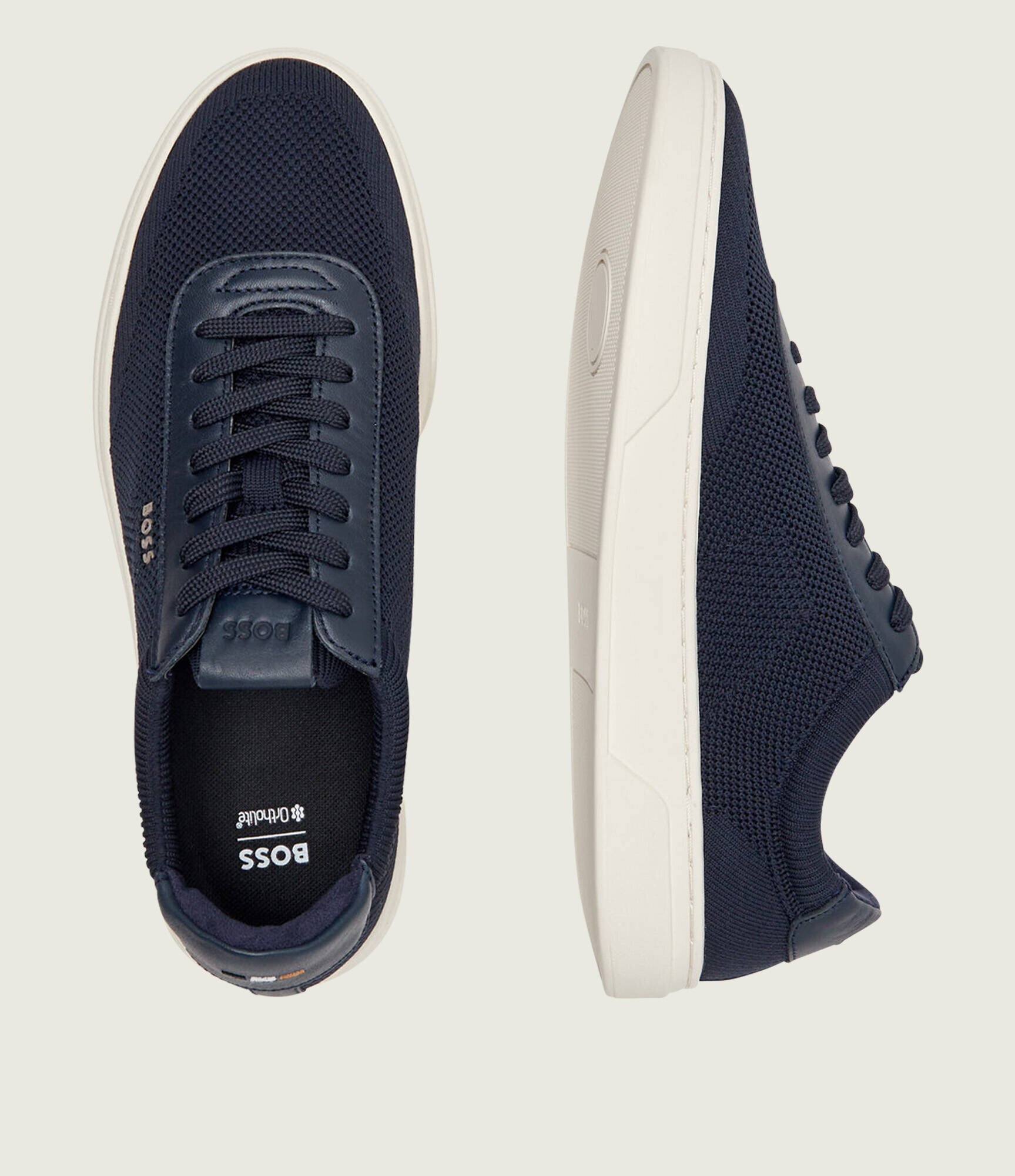 BOSS Black Sneakers Kieran_Tenn_knal cu adaos de piele