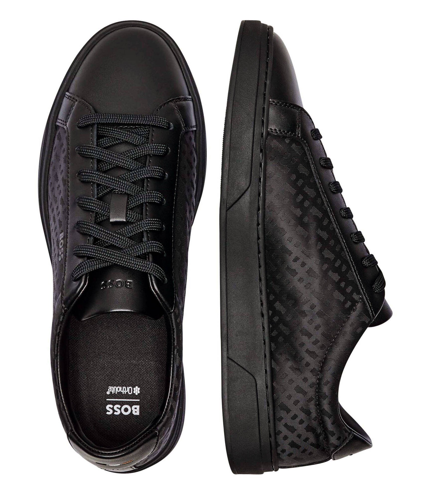 BOSS Black Sneakers Kieran_Tenn_nymn cu adaos de piele