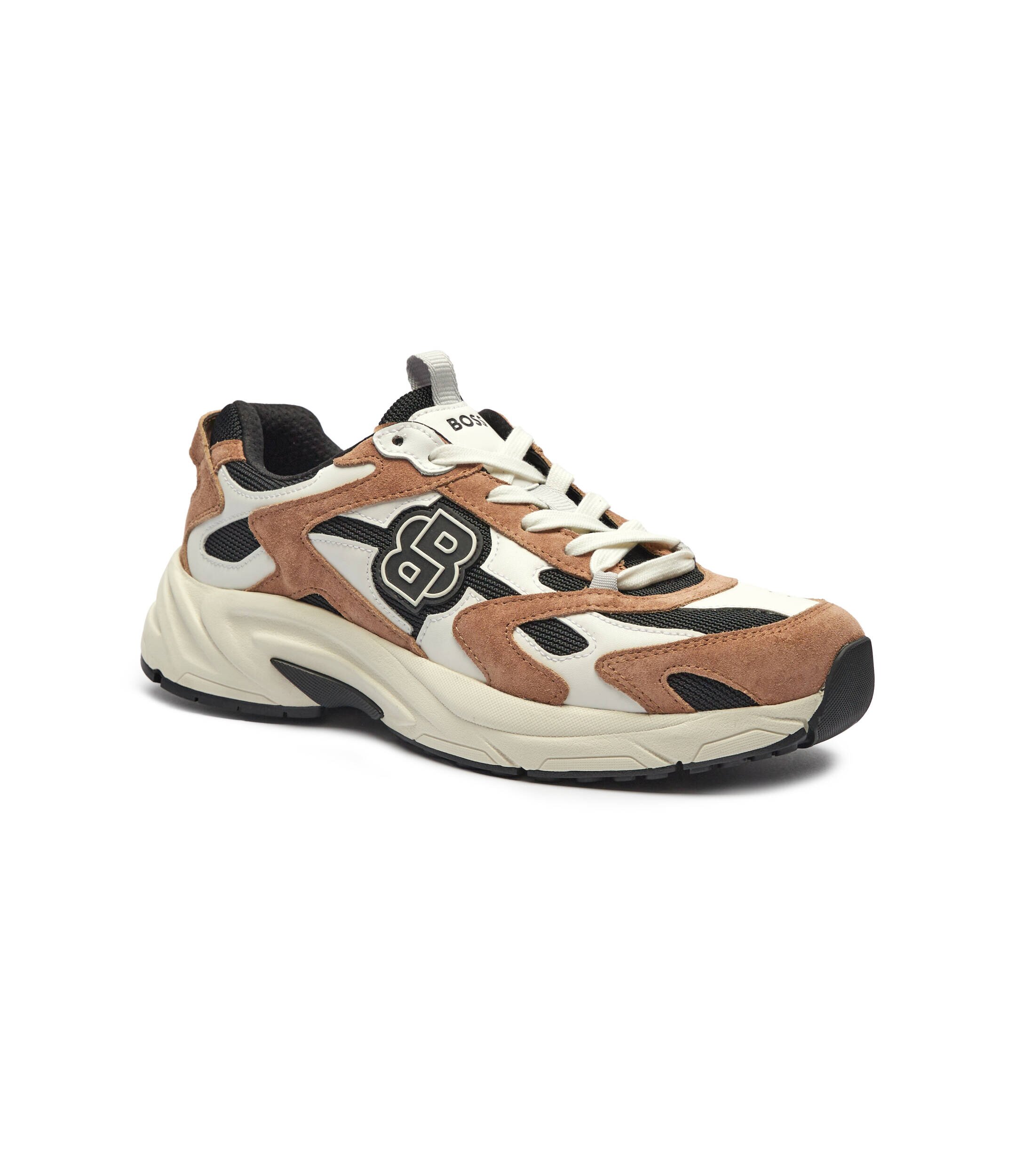 BOSS Black Sneakers Levitt_Runn_BB cu adaos de piele