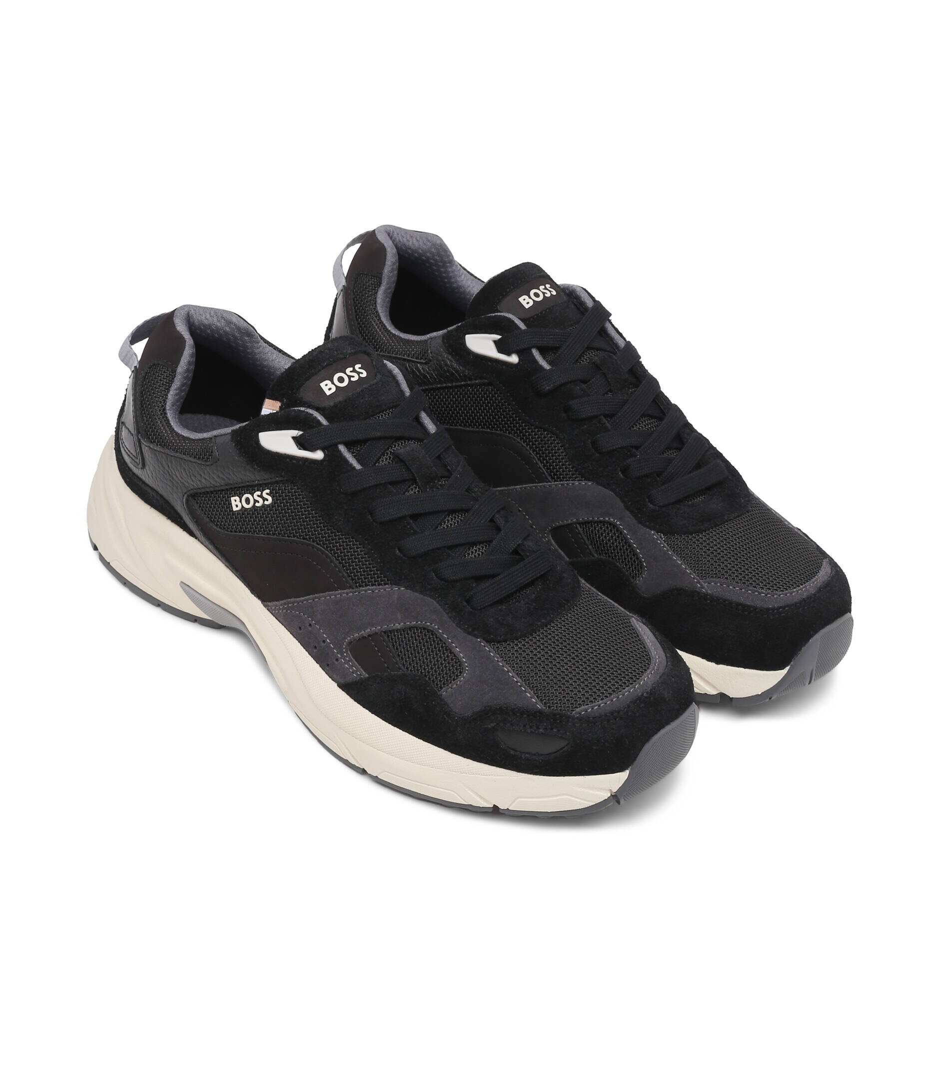 BOSS Black Sneakers Levitt_Runn_hsdny cu adaos de piele