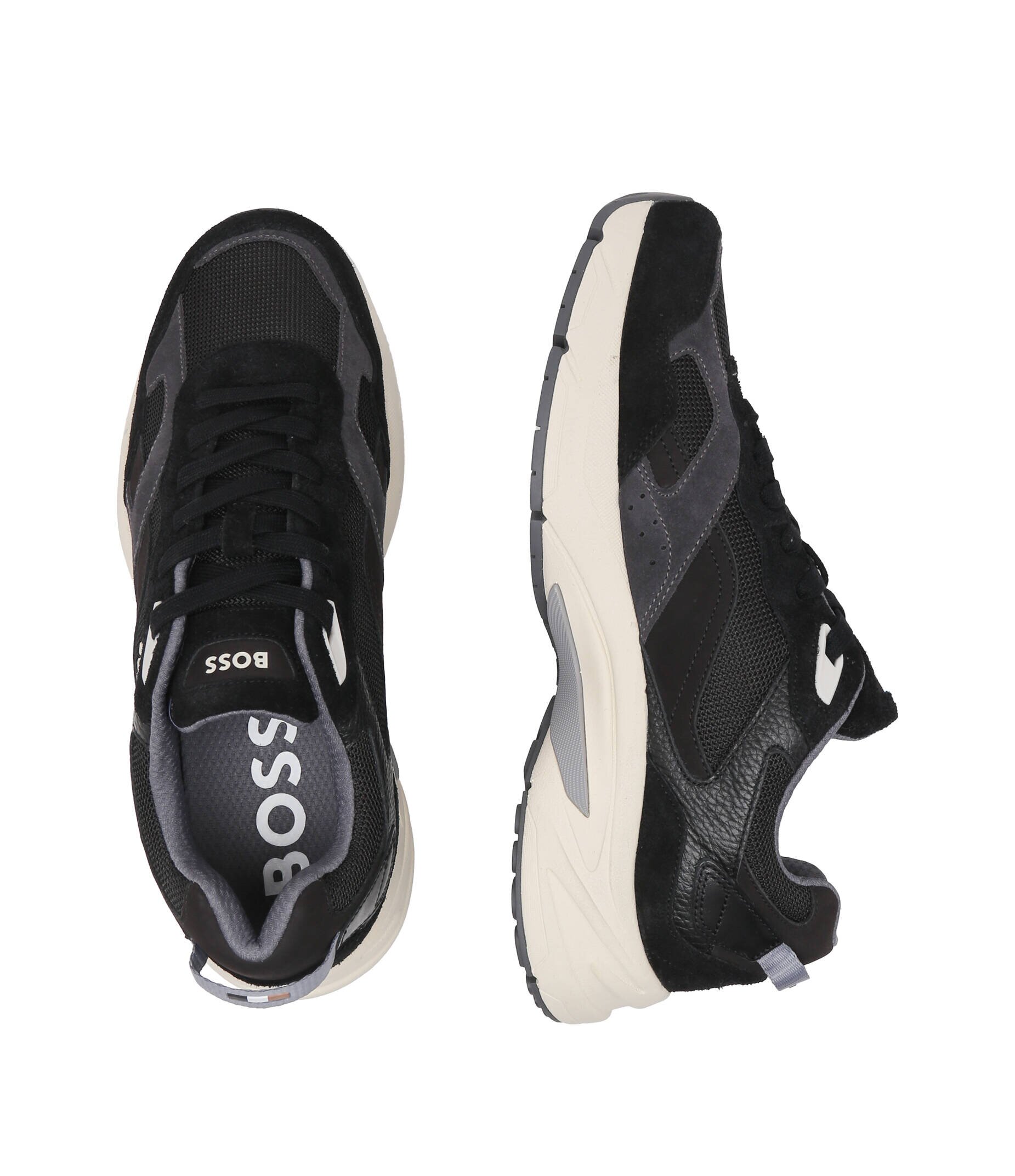 BOSS Black Sneakers Levitt_Runn_hsdny cu adaos de piele