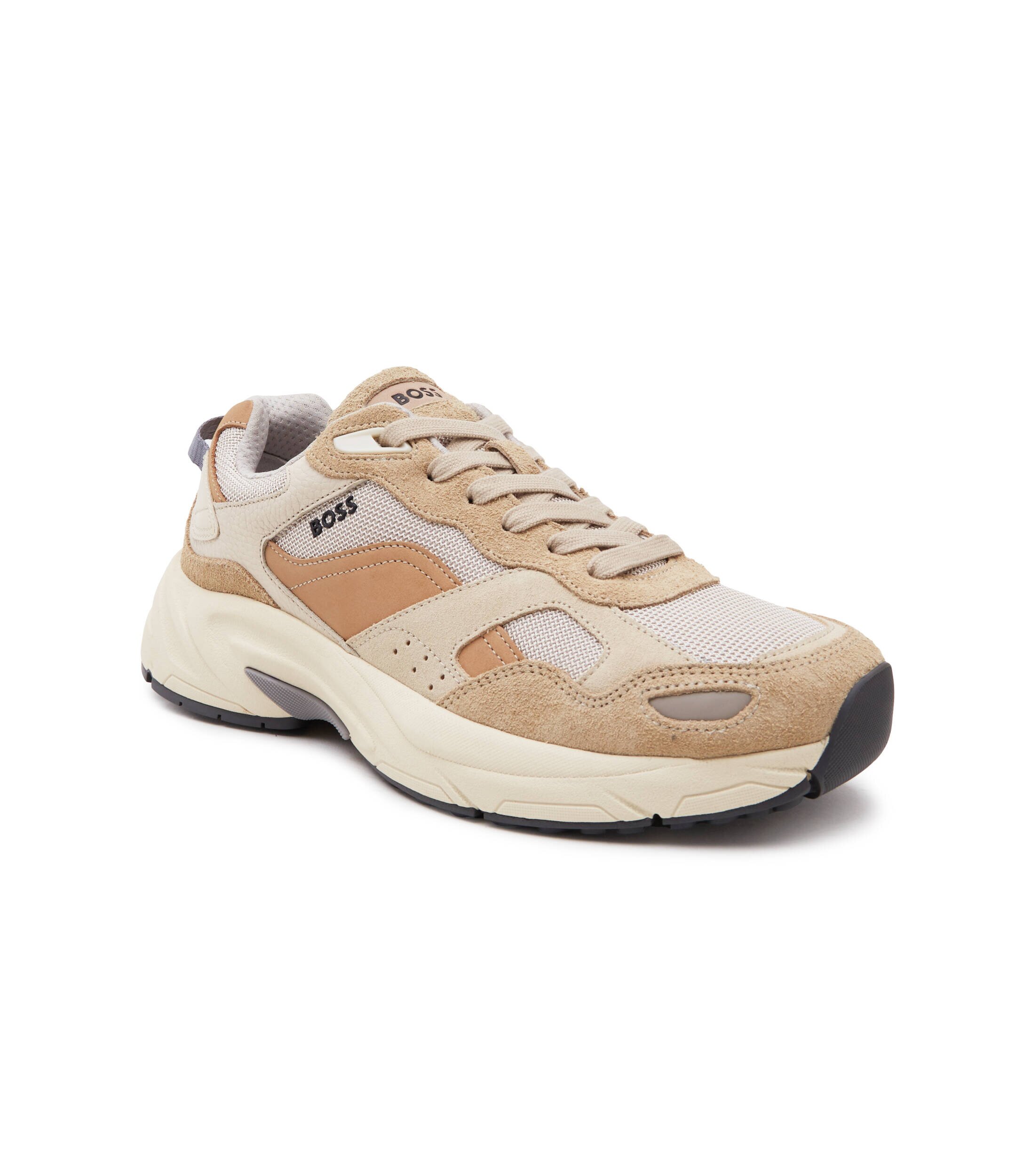 BOSS Black Sneakers Levitt_Runn_hsdny cu adaos de piele